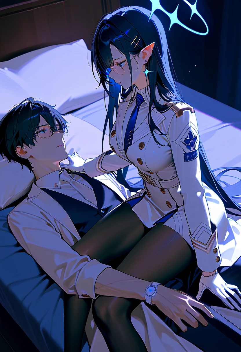 Boy and girl, two people, uniform, high school students, lovey-dovey, couple, smile, handsome, beautiful, soft, outside, city