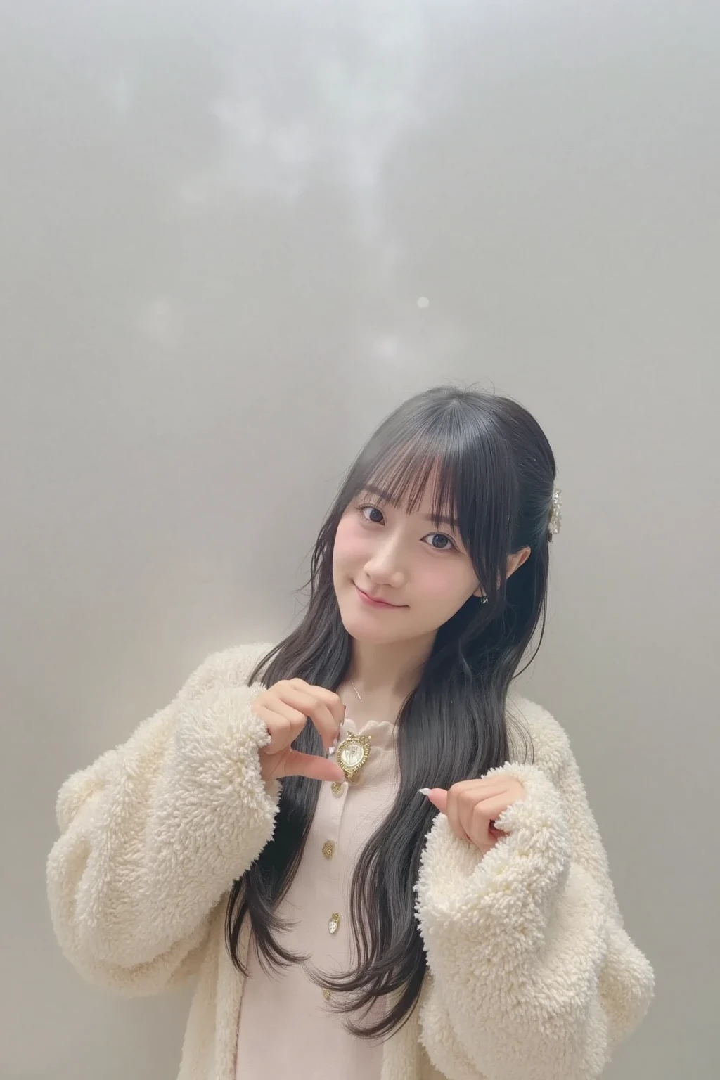 masterpiece,best quality, 1girl,solo,haru urara,overalls,overall shorts,flower-shaped pupils,loli,pink shirt,holding ice cream,(horse tail:0.6),smile,open mouth,cloudy,