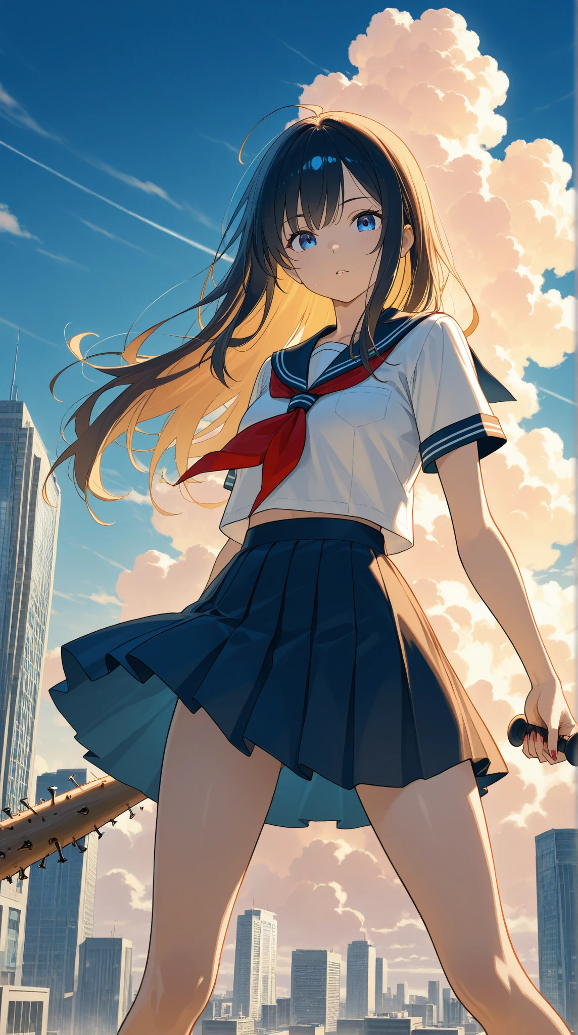 The wind is blowing up my skirt。Running up the stairs。Anime uniform girl。The lining of the skirt is visible。White underwear is visible。Pokemon Girl。Low - Angle。The wind is blowing up my skirt。The wind is blowing up my skirt。