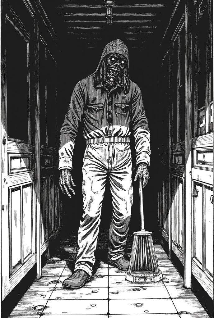 mchlmyers <lora:SWRLSMyers:1>, poster, monochrome, sketch