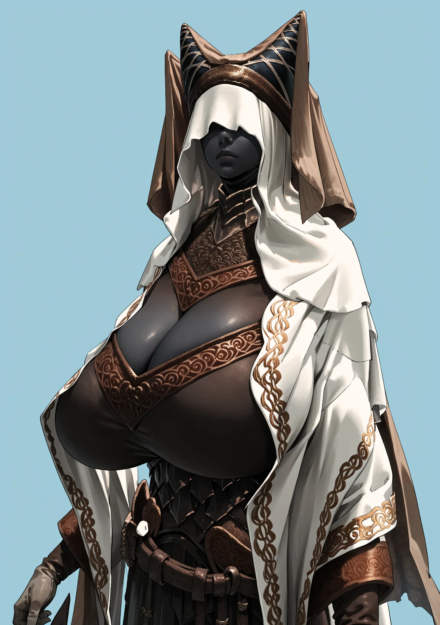 ((masterpiece)),(((best quality))),((character design sheet)), ((full body view)) ((cyberpunk empress)) mature face, ((middle eastern eyes:1.4)), ((cybernetic gown)), (((intricate futuristic breastplate))), defined cheekbones, high cheekbones, illustration, muscular, ((cyber gold:1.4)), sexy bimbo, (gigantic breasts:1.7) black hair, ((detailed face:1.4)) beautiful woman, (Chinese:1.4) (white skin:1.4) , (red lipstick:1.4), shiny skin, scribbles and marks,(puffy lips:1.4) , rough sketches, pose, 8k,16k, (simple background, white background: 1.3) ((warm color palette)), ((cyberpunk aesthetic))