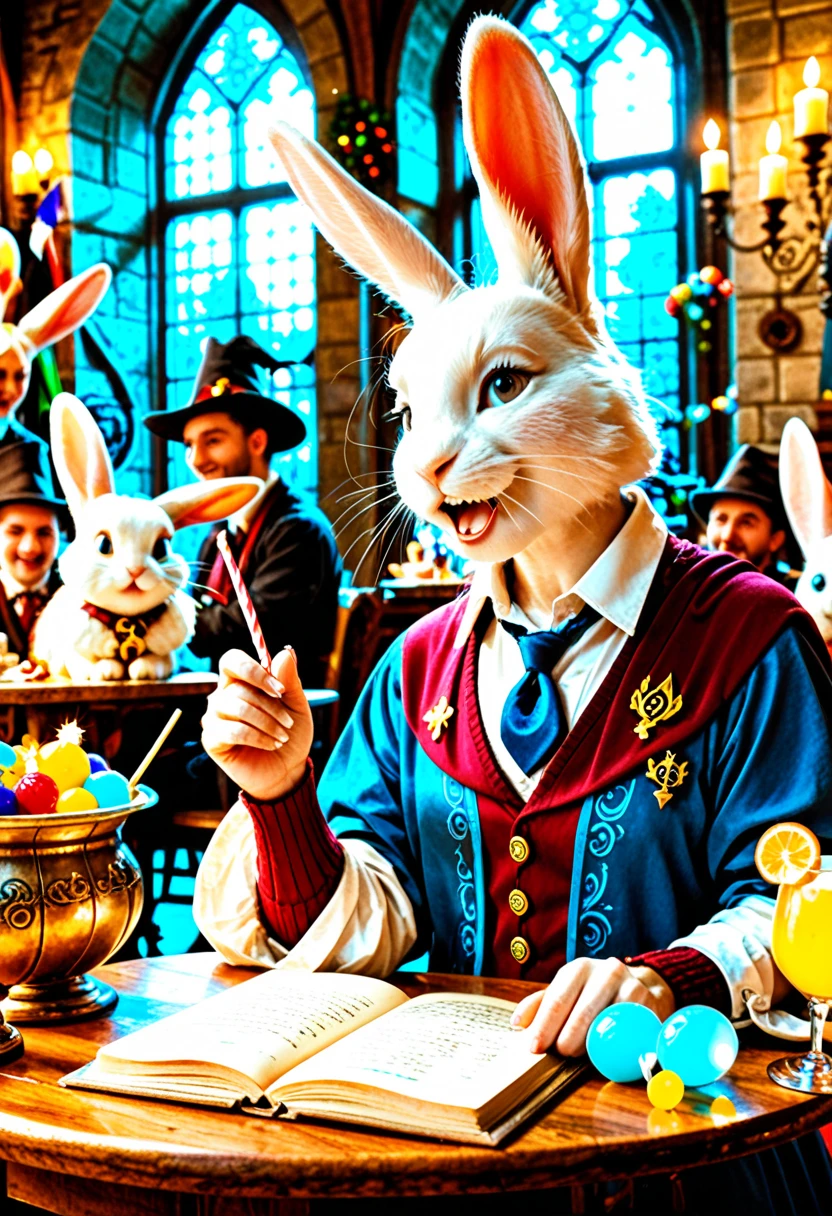 Rabbit, party in Hogwarts
