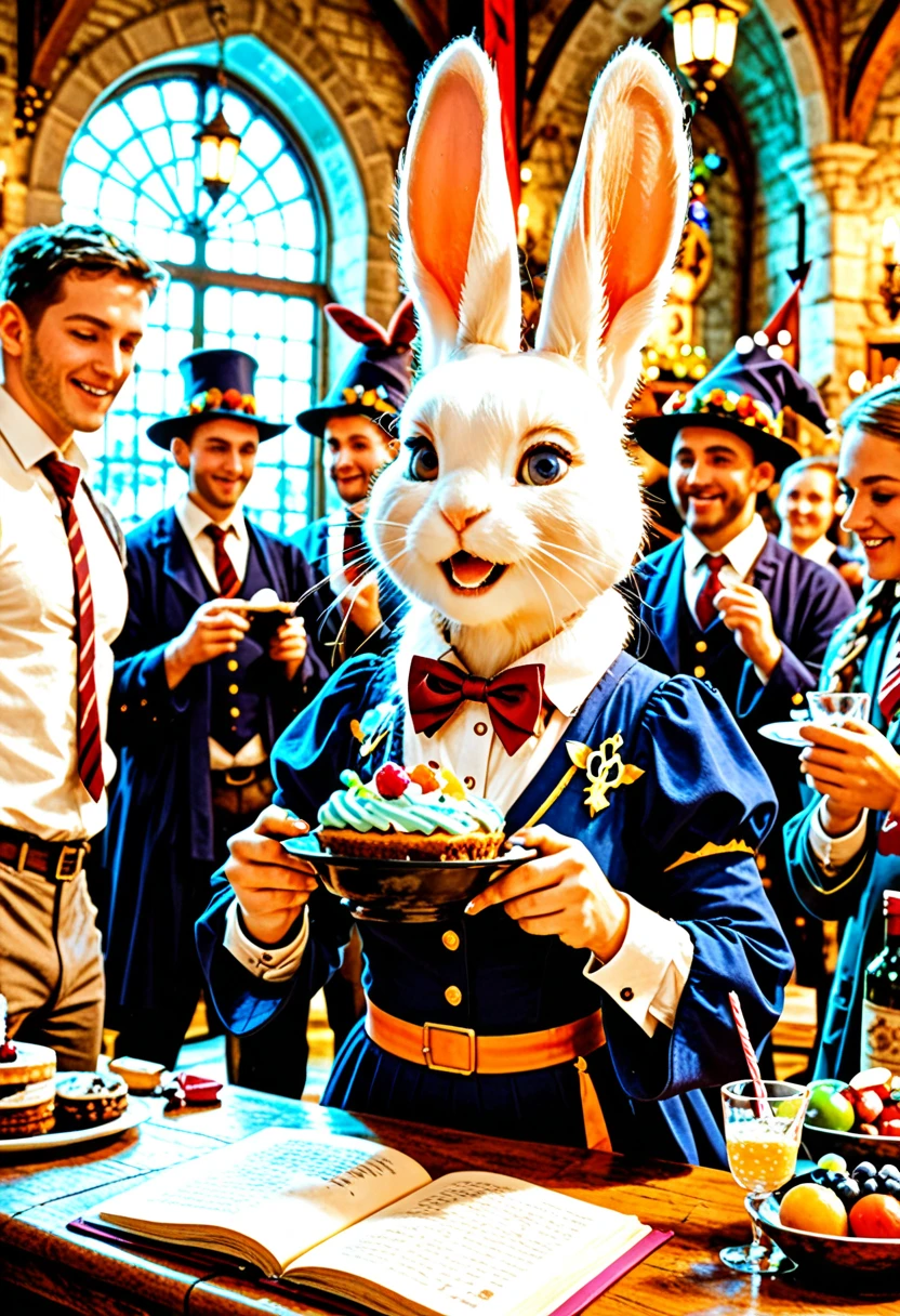 Rabbit, party in Hogwarts
