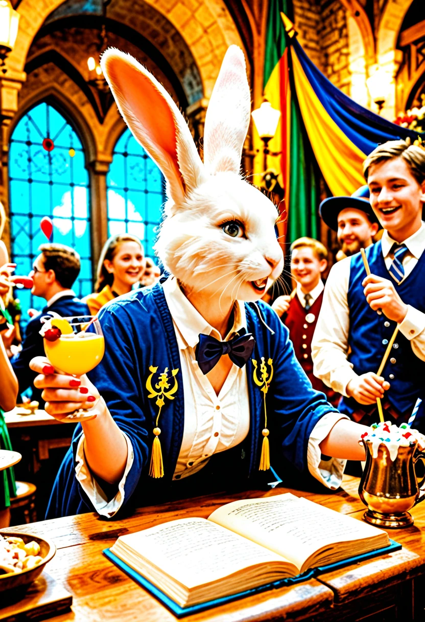 Rabbit, party in Hogwarts
