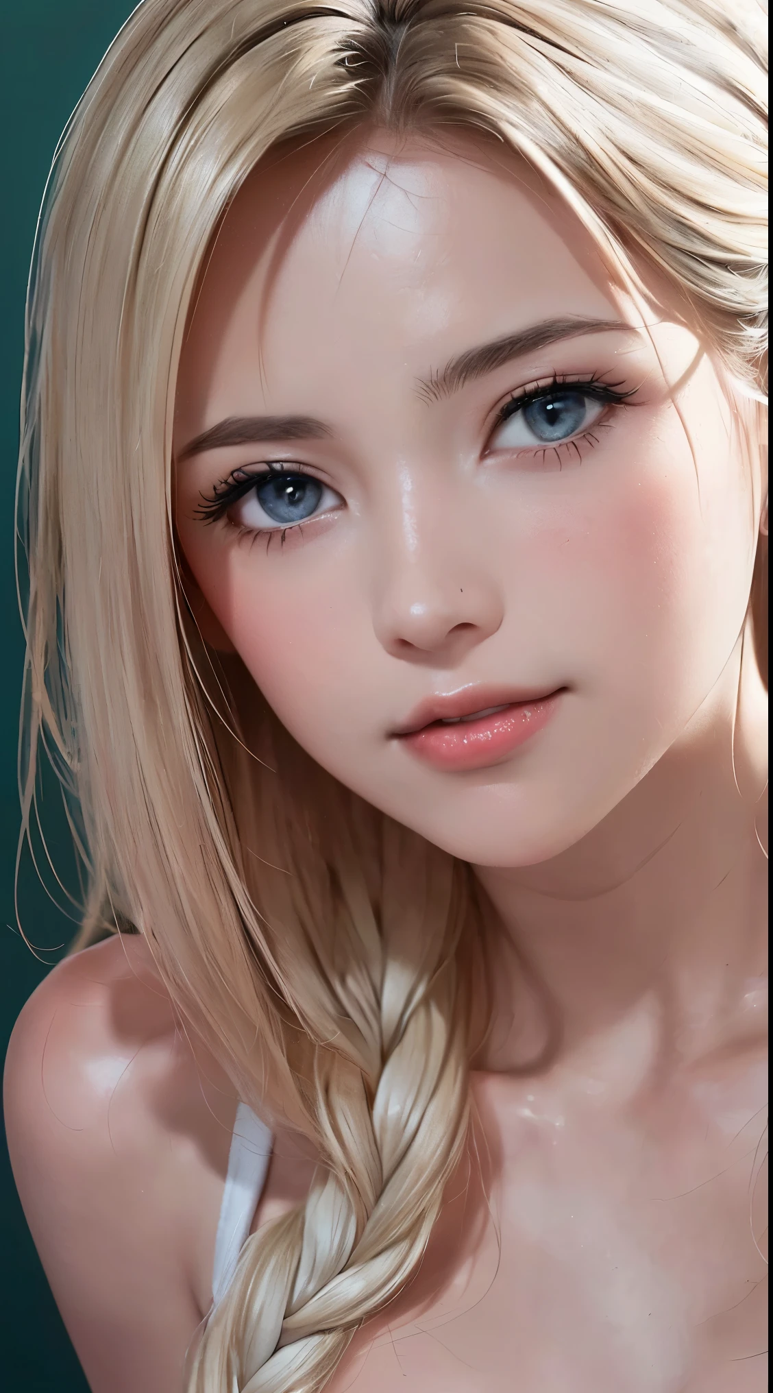 (8K, RAW Photos, of the highest quality, Masterpieces: 1.2), (Realistic, Photorealistic: 1.37), Highest Quality, Ultra High Resolution, light leaks, Dynamic lighting, Slim and smooth skin, (Full body:1.3), (Soft Saturation: 1.6), (Fair skin: 1.2), (Glossy skin: 1.1), Oiled skin, 22 years old, Night, shiny white blonde, Well-formed, Hair fluttering in the wind, (Close-up shot of face only:1.2), Physically Based Rendering, From multiple angles, (Girl in a glass bottle:1.2), all-fours, Chest is sheer, (Smaller chest:1.2), cleavage of the breast, Lower breast, (Transparent costume:1.3), Not wearing a cloak, Beautiful eyes,Break HA,(8K, RAW Photos, of the highest quality, Masterpieces: 1.2), (Realistic, Photorealistic: 1.37), Highest Quality, Ultra High Resolution, focused eyes, light leaks, Dynamic lighting, Slim and smooth skin, (Full body:1.3), (Soft Saturation: 1.6), (Fair skin: 1.2), (Glossy skin: 1.1), (Oiled skin:1.2), 18 years old, Night, Indoor, Strong morning light from the front, BREAK, shiny white blonde, Well-formed, Hair fluttering in the wind, (Close-up shot of face only:1.2), Physically Based Rendering, From multiple angles, (Cute:1.2), Beautiful hair blown in the wind, all-fours, Chest is sheer, Well equipped, Sheer, Transparent, Glittering Gemstones, beautiful body shape, It features a simple, BREAK, Hair volume decreases towards the ends of the hair, Beautiful skin without blemishes, (thin white small camisole,,,,,,,,,:1.2), Sparkly lips, The air is clear, shiny white blonde hair, Light is coming in from various directions, Hair through intense light, (Erotic:1.3), (Bare chest:1.2), (Small breasts:1.2), Under the breasts, narrowwaist, narrow shoulders, gazing at viewer, Big smile, spring, Bathing, Very small cloth