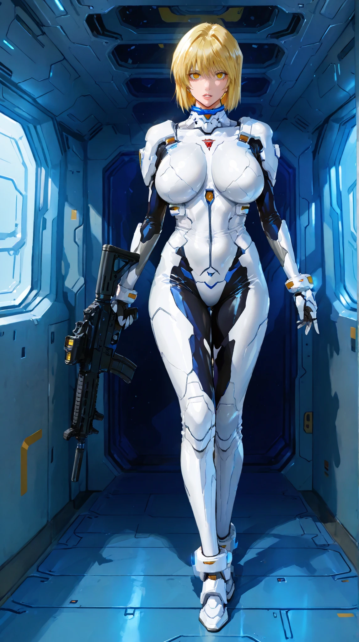 ayanamirei borg cyborg bald gray skin veins metal armor cable eyepatch deadpan expression