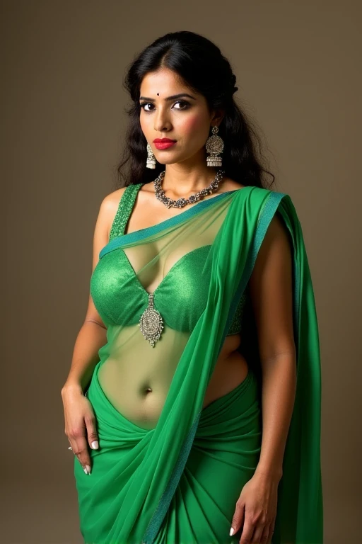 Bathday party 25 years girl in photo in hall masterpiece, (photorealistic:1.7), best quality, beautiful lighting, Eleanor indain girl dark lipstick 25 years Old Big Breasts Plus Size Model random colour beautiful eyes extremely high Bun long extreme curly hair Lifts wearing Indian saree.