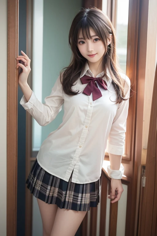 Cute Girls､high school girl､Beige mini skirt