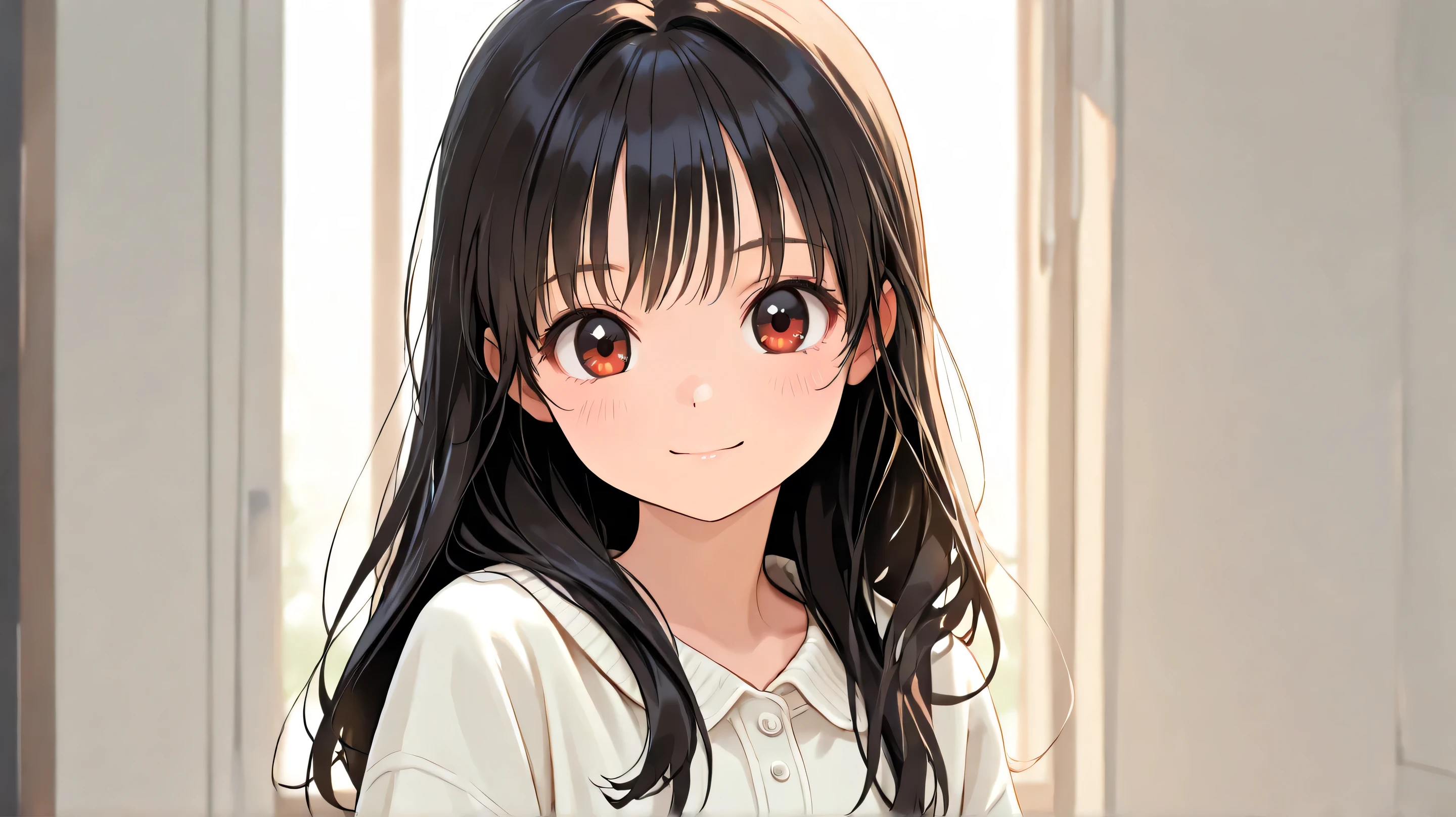 Big freshman ,18 years old,gender:female,Beautiful and cute , long hair and shoulder-length,Always wear casual clothes