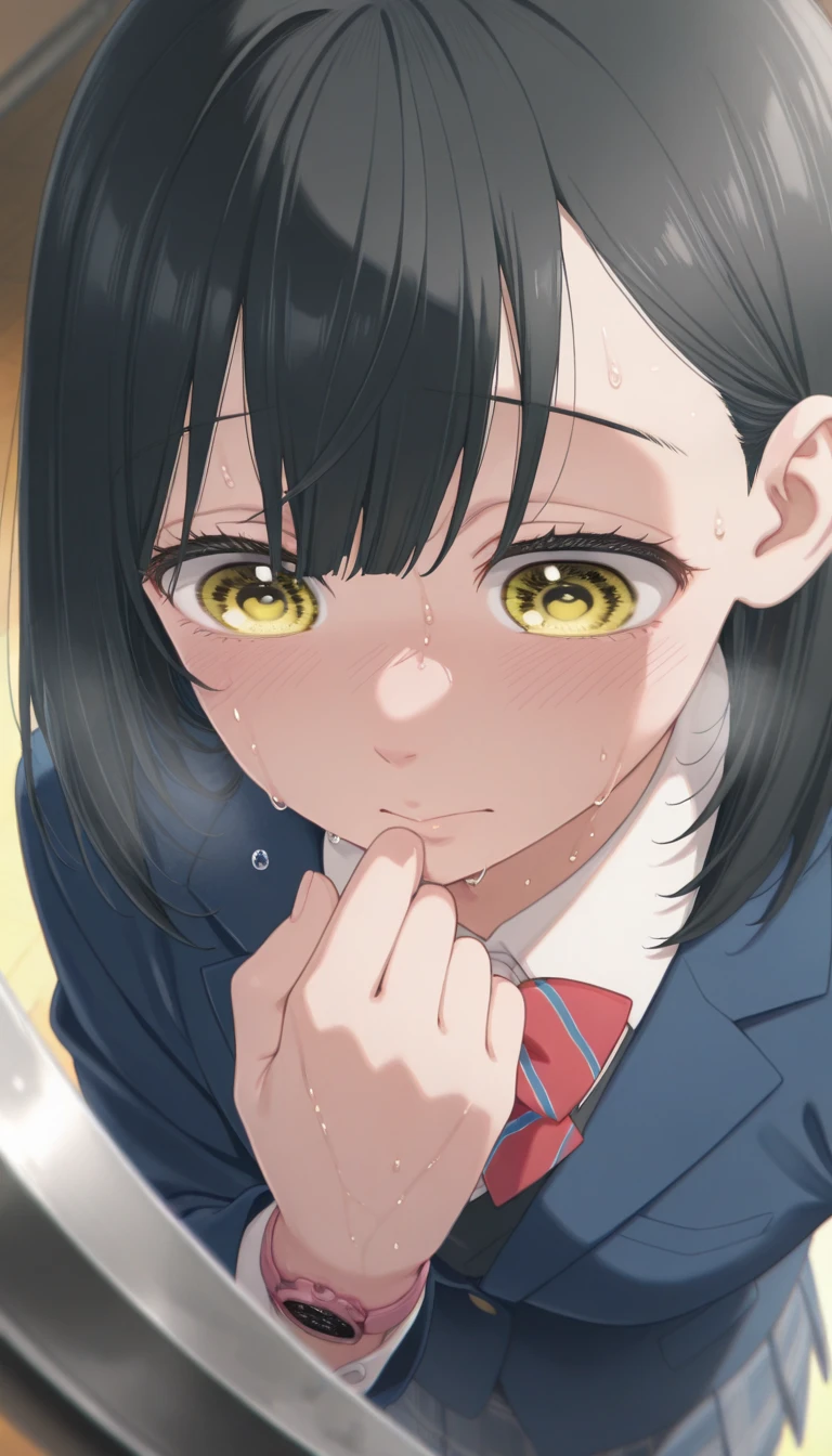 Nsfw,In the school ,(((1 girl,1boy,fellatio))),(((Realistic white lace panties))),(((Mouri ran, black long wavy hair,black eye: 1.4,beautiful legs , green tie, white shirt, blue blazer, blue jacket: 1.2 ,blue shirt,white socks ))) ,masterpiece ,8k unity wallpaper,anime key visual,highest quality, High resolution, unity 8k wallpaper, (shape:0.8), highly detailed face,highly detailed eye,glowing eyes , shiny skin,fine skin,white skin,dense skin,detailed hair,highly detailed legs,perfect lighting, Detailed CG, (perfect hands, perfect anatomy),High resolution,anime key visual,Kyoto Animation,(Detailed wear ),slender limbs, delicate curves, dainty hands, tiny feet,figure:0.8,