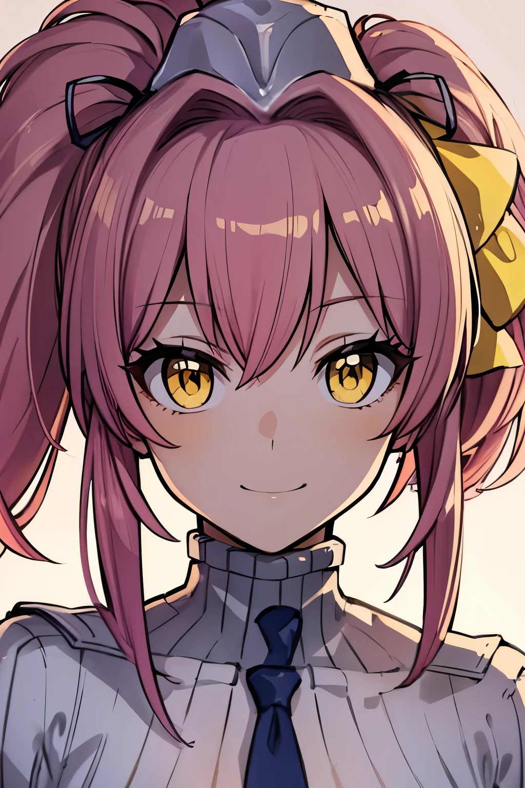 masterpiece, highest quality, (highest quality), (best illustrations), 8k,face close up,on the bed, {{{masterpiece}}}, {{{best quality}}}, {{Super detailed}}, {{very delicate and beautiful}},smile,DOLLSUIT,{{{best quality}}}, {{Super detailed}}, masterpiece, highest quality, (highest quality), (best illustrations), 8k,{{{masterpiece}}}, {{{best quality}}}, {{Super detailed}}, {{{best quality}}}, {{Super detailed}}, face close up, mika jougasaki, hair bow, long hair, pink hair, (yellow eyes:1.5), ponytail, hair ribbon,
