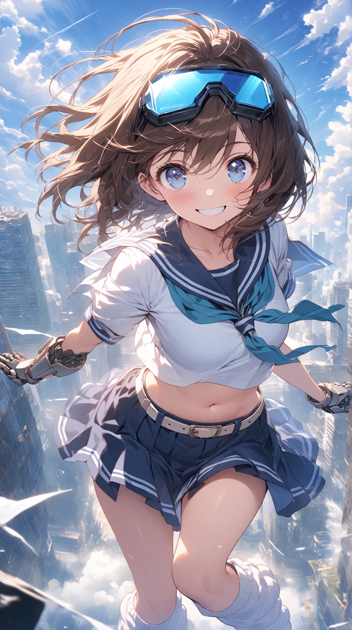 Brat, ((masterpiece)), High resolution, 10 years old、girl、 Brown Hair、Short Bob、((smile、Grin))、Excited、Sweating all over the body、Bright Blue Eyes、smile、((Grin))、Earrings、(((Fight with a sword)))、Sparks fly、Disturbed、Light、highlight、Motion Blur、Simple armor(mini skirt、wind lift:1.0)、Shallow depth of field、final battle、Fantastic、tense、Intense Combat、Starry Sky、dusk、Perfect Anatomy