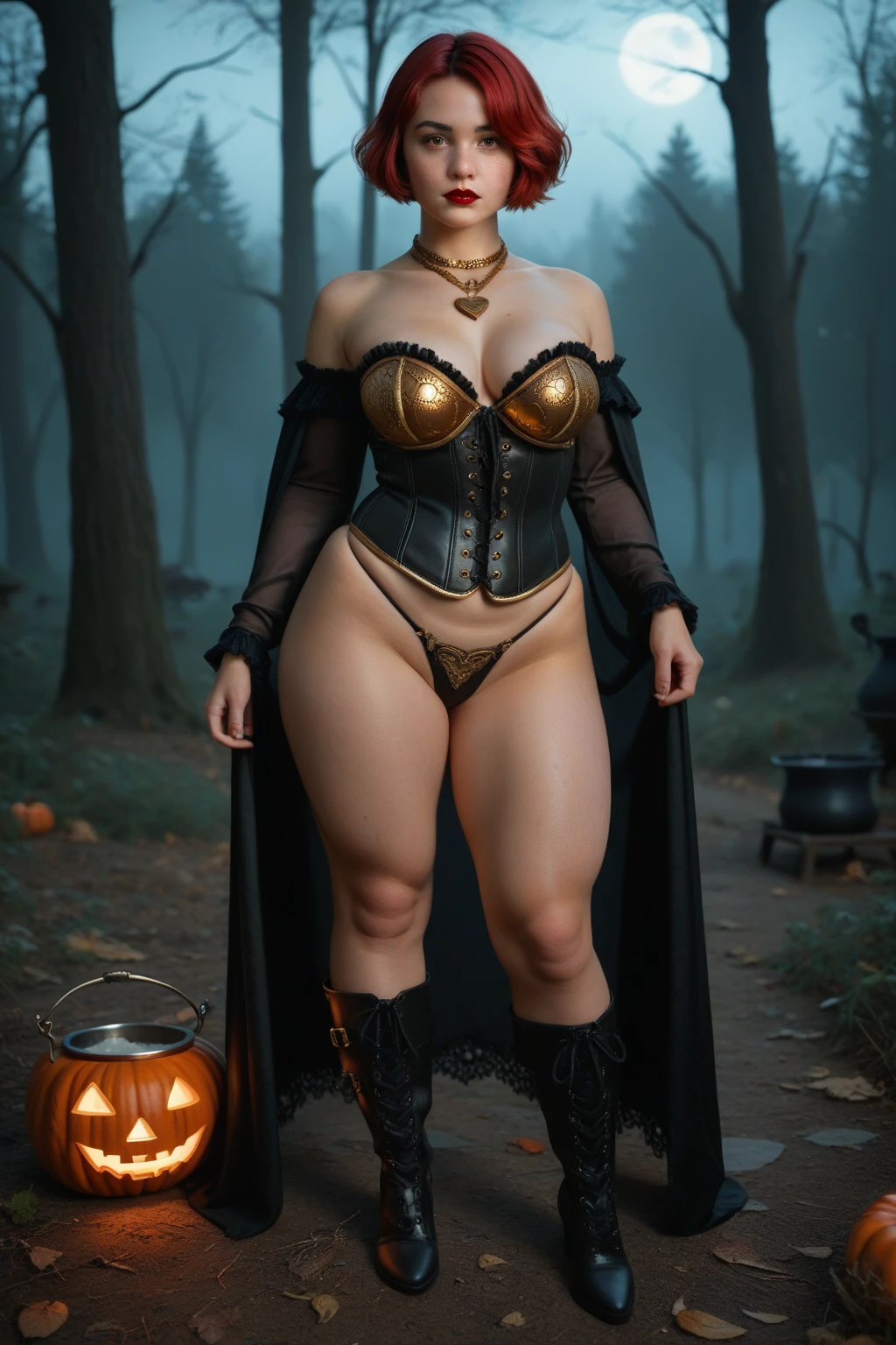 (masterpiece, best quality, hires, high resolution:1.2, 4k, 8k , high quality), extremely detailed, realistic, intricate details, highres, 1girl, solo, (large breasts, thick thighs, wide hips), arched back,(cinematic lighting, sunlight, perfect lighting, backlighting), eye-level shot, extreme close-up-shot, looking at viewer,woods,trees,black gloves,black long coat
outfit-august,mechanical horns (((full body))) , (((sexy pose, model pose, standing pose)))