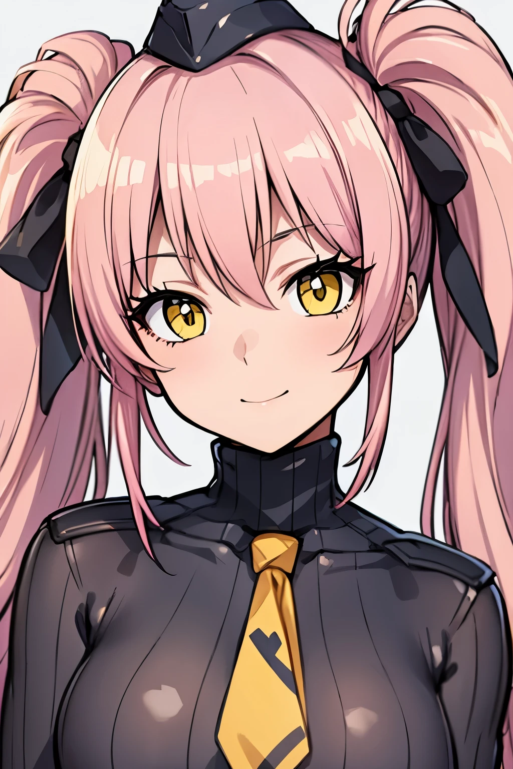 masterpiece, highest quality, (highest quality), (best illustrations), (high resolution),8k,face close up,on the bed, {{{masterpiece}}}, {{{best quality}}}, {{Super detailed}}, {{very delicate and beautiful}},smile,black DOLLSUIT,DOLLSUIT,{{{best quality}}}, {{Super detailed}}, masterpiece, highest quality, (highest quality), (best illustrations), 8k,{{{masterpiece}}}, {{{best quality}}}, {{Super detailed}}, {{{best quality}}}, {{Super detailed}}, face close up, mika jougasaki, hair bow, long hair, pink hair, (yellow eyes:1.5), twintails, hair ribbon, hair bow,