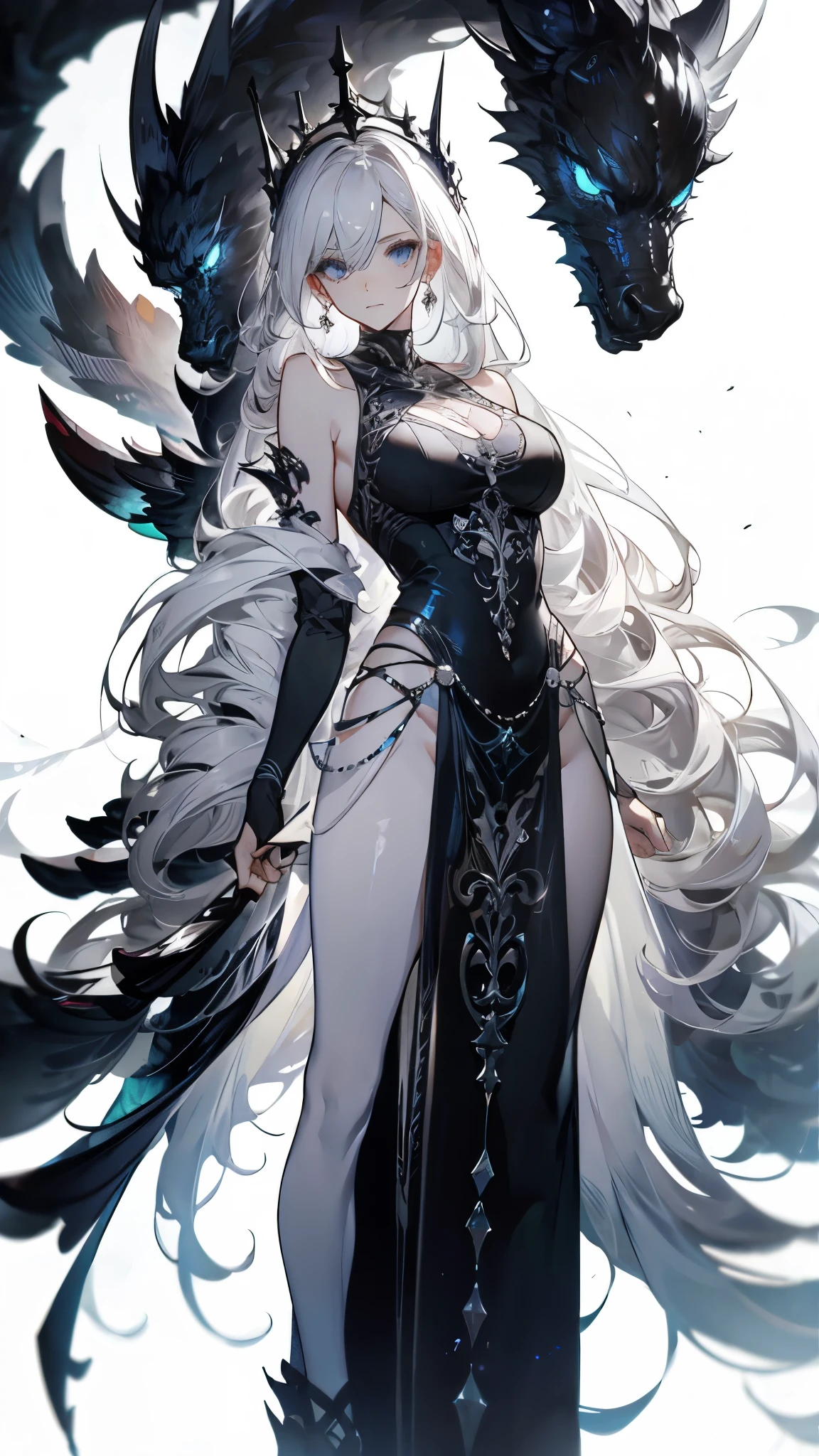 Amidst the enchanting black background, a beautiful adult girl comes alive, effortlessly dancing in a majestic large gown made of vibrant, swirling smoke. The intricately designed frock ripples and flows, casting playful shadows against the darkness. Each curve and line of her figure is meticulously captured in this 3D masterpiece. With every step, a silvery trail follows, adding an ethereal touch to her mesmerizing dance.

Her delicate, porcelain skin glows with an otherworldly radiance, casting a gentle light upon the smoky surroundings. Her long, lustrous hair cascades down her back in a shimmering waterfall of curls