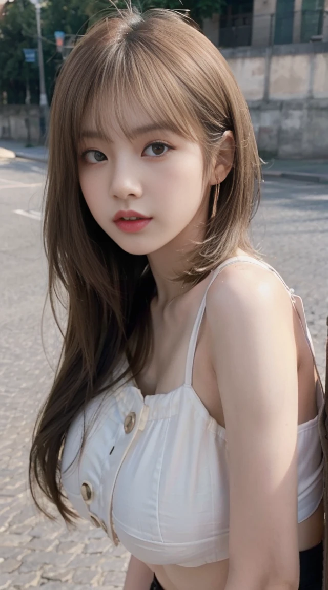 Mini dress、Silver Hair、Sexy big boobs,15 year old beautiful girl looks sexy and cute&Cute beautiful sexy face、A strong wind blows my hair in front of my face、Double teeth、Reduces the appearance of nasolabial folds、Fluttering exy Big 、Sexy cute looks and cute 15 year old beautiful girl, beautiful and sexy face、A strong wind blows my hair in front of my face、beautiful long blonde French braided hair、beautiful, Cute and sexy eyes hidden behind long bangs、Glaring、Eyes welling up with tears、Mini dress、