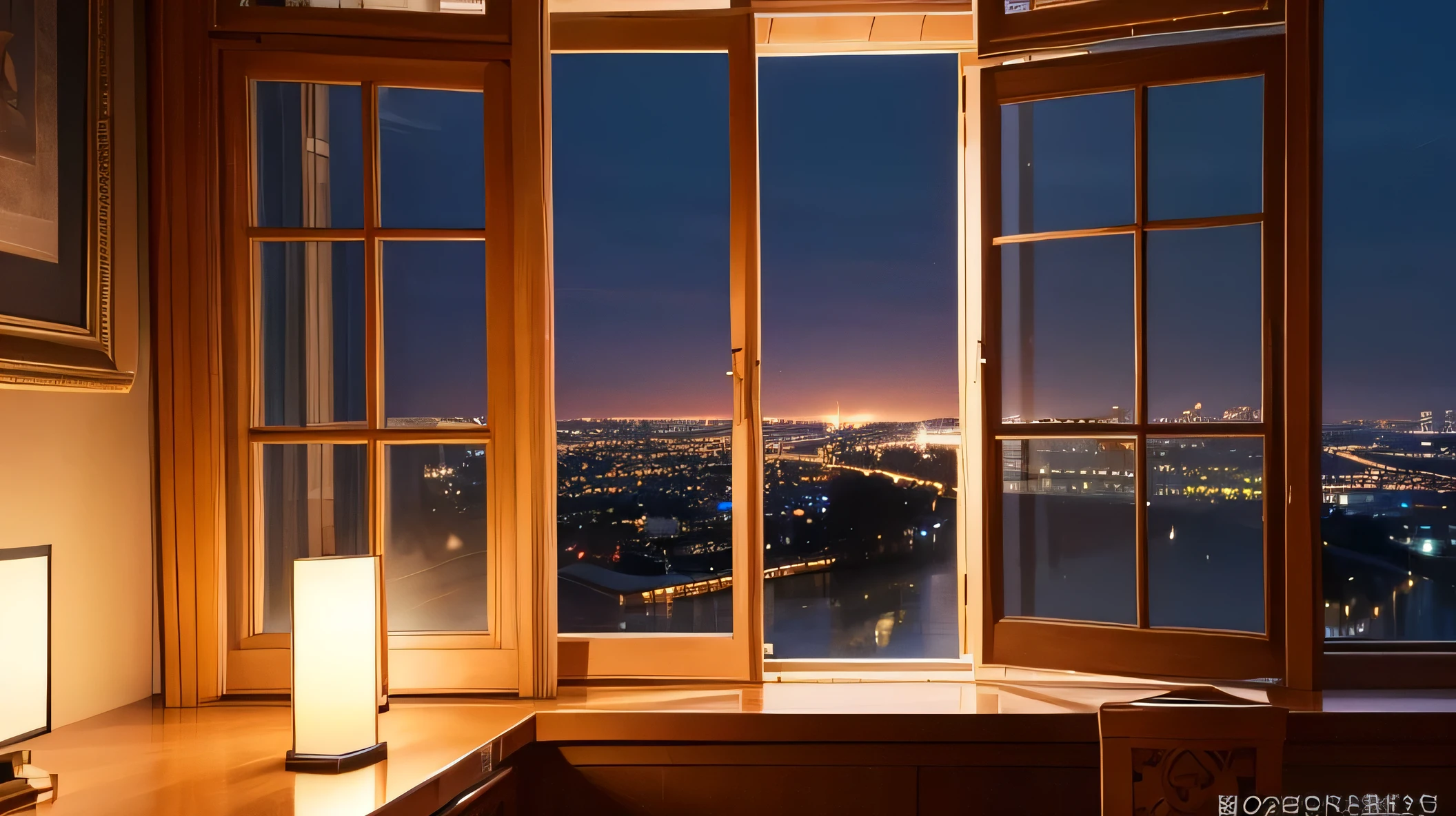 night、 studio(Luxury、Super Detail)、Full window 、night景、 veranda、top quality, TOP QUALITY, Official Art, photo shoot、8k、Transparency、masterpiece, (Photographically:1.4), RAW photos , Perfect Shading, realism, photography、unmanned、