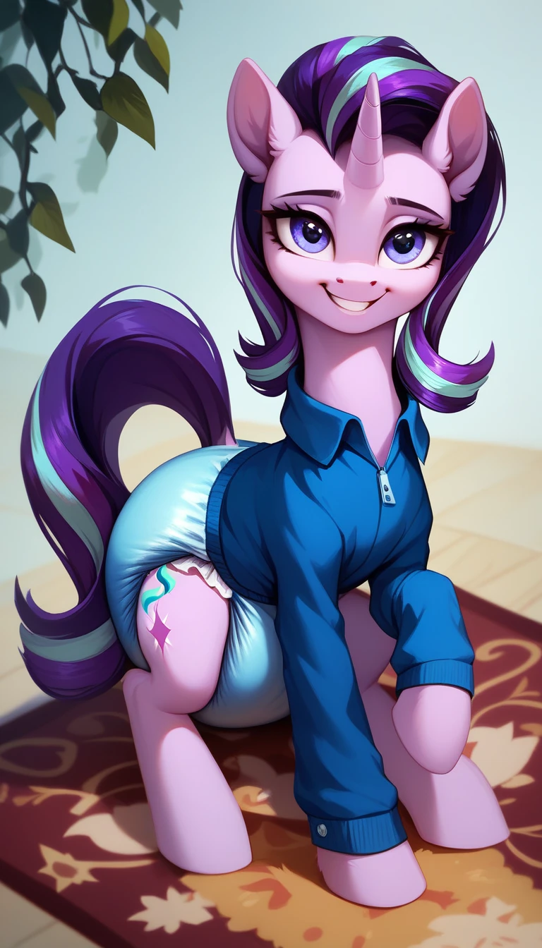 A beautiful woman Beautiful courage big chest Navy blue hair Mencho loosens her orange eyes soft eyelashes and smiles kindly confident she wears a long-sleeved leather vest with a bright purple button and underneath she wears a green shirt and her tight purple pants huge soft buttocks and she is wearing black boots