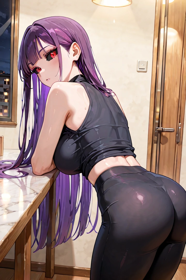 (Obra maestra, La mejor calidad:1.2), solamente, 1girl, ((sexy)), shihouin yoruichi, sonrisa perfecta, Mirando al espectador, manos en las caderas, ojos realistas, La mejor calidad, boca cerrada, beautiful lighting, Kinematic, 8k, facial, wet face, liner, paredes de madera, tetas medianas, mini falda, caderas anchas, ojos amarillos, erotismo, sensualidad, culo grande, sexy