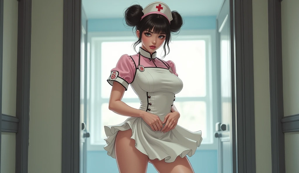 a sexy nurse kneeling on the floor in front of you, thick ass, round breasts, her face is splattered with milky fluid, detailed anatomy, high quality, photorealistic, 8k, hyper detailed, cinematic lighting, dramatic angles, warm color tones, masterpiecea sexy nurse kneeling on the floor in front of you, thick ass, round breasts, her face is splattered with milky fluid, detailed anatomy, high quality, photorealistic, 8k, hyper detailed, cinematic lighting, dramatic angles, warm color tones, masterpiece