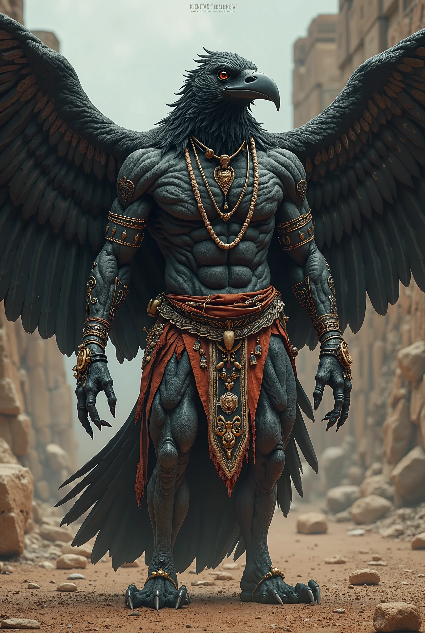 Horror movie photos,Full body image,Huge body,Muscular体,Black feathers on the back,Creature-like,the nose is long、Body is red,Sharp Eyes,Angry face、Fine wrinkles on the face、Sharp Fanguscular,Yellow eyes、Tattered clothes、Wearing geta、Beads around the neck、Black feathers on the back 、Shallow depth of field, Vignette, Very detailed, High budget, Bokeh, CinemaScope, Sulky, amazing, nice, Film Grain, Creepy, Anxious, dark, Creepyな, Suspenseful, strict, Very detailed 情報