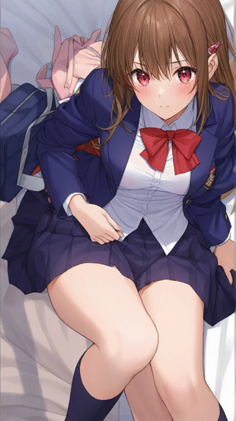 An elementary school girl lifts her skirt and shows off her panties、bitch girl