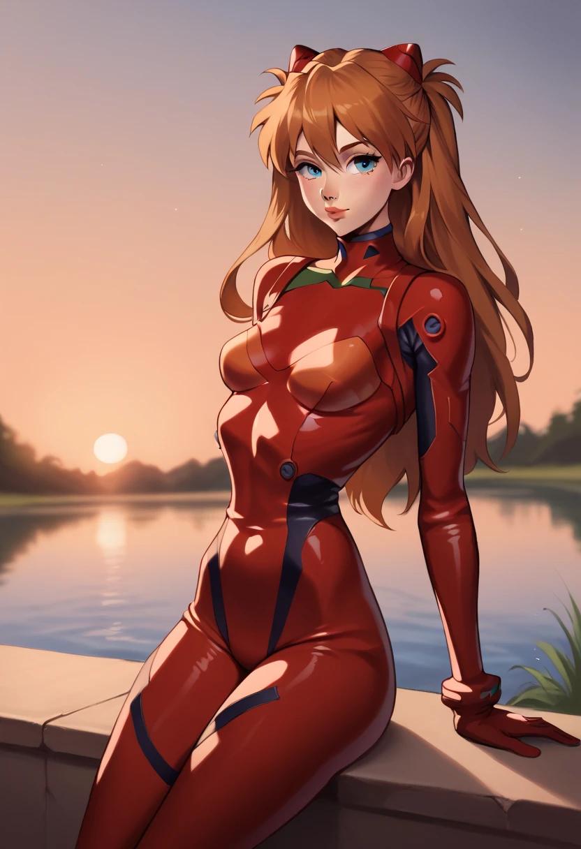 Real Images、rialistic photo、Top image quality、Soryu Asuka Langley、,Beautiful, Beautiful body、beautiful boob、beautiful thigh、poneyTail、Yankee sitting、low angles、Sexy navel、Cute Satomi Ishihara、Sexy ass、masutepiece, Best Quality, Poolside in summer、A large amount of sunflowers、Wet drop、White background,kazuya takahashi, Concept art, Blonde,