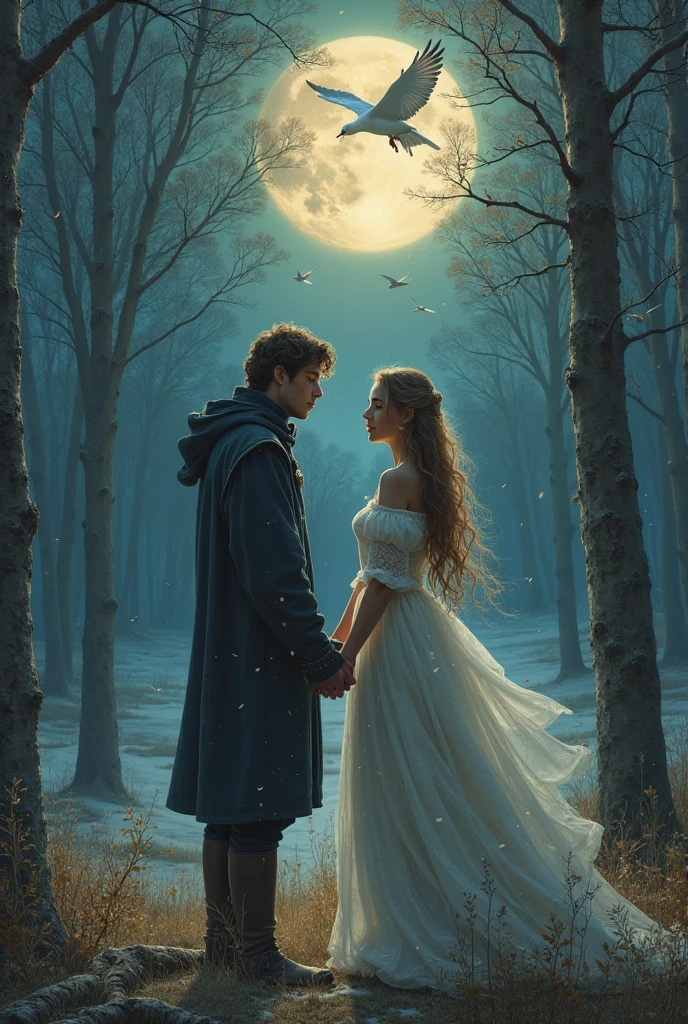 L’Amour au-delà du Temps
Dans un royaume oublié par les âges, entre des montagnes couvertes de brume et des forêts enchantées, vivait une jeune femme nommée Vanessa. Elle était belle comme l’aurore, avec ses longs cheveux dorés et ses yeux verts pétillants de vie. Mais derrière son sourire radieux se cachait un cœur emprisonné.
Vanessa était une princesse, la fille unique du roi Edrian. Son destin, comme celui de toutes les princesses avant elle, avait été scellé dès sa naissance : elle devait épouser un homme de haut rang, non par amour, mais par devoir. Le roi l’avait promise au seigneur Aldéric, un noble puissant et cruel, dont le seul amour était celui du pouvoir.
Mais Vanessa aimait déjà un autre.
Son cœur appartenait à Rayan, un mage errant dont le nom était murmuré à voix basse dans les tavernes et les marchés du royaume. On disait qu’il était capable de parler aux étoiles, de voir l’avenir dans les reflets de l’eau, et que ses mains pouvaient soigner aussi bien qu’elles pouvaient détruire. Pourtant, pour Vanessa, il n’était rien de tout cela. Il était simplement l’homme qu’elle aimait, celui qui lui faisait oublier son destin tracé d’avance.
Ils s’étaient rencontrés par hasard, un soir d’hiver, alors que Vanessa s’était aventurée seule dans la forêt interdite. Sa robe s’était accrochée à une ronce, et alors qu’elle tentait de se libérer, une voix douce s’était élevée derrière elle.
— « Vous ne devriez pas être ici, princesse. »
Elle s’était retournée et l’avait vu : un jeune homme aux cheveux noirs comme la nuit, aux yeux sombres et perçants, vêtu d’une cape usée par le temps.
— « Qui êtes-vous ? » avait-elle demandé.
Il s’était contenté de sourire.
C’était le début d’un amour secret, d’une passion qui les consumait à chaque rencontre volée. Sous les grands chênes de la forêt, ils s’aimaient en silence, sachant que leur bonheur ne durerait pas.
L’amour contre le destin
Le jour des fiançailles de Vanessa avec Aldéric arriva trop vite. Le château était en fête, les coupes débordaient de vin, et les musiciens jouaient une mélodie joyeuse qui résonnait faux aux oreilles de la princesse. Assise à côté de son futur mari, elle se sentait prisonnière, incapable de fuir.
Mais alors que la nuit tombait, une ombre se faufila dans sa chambre.
— « Viens avec moi. »
Rayan était là, son regard brûlant d’amour et de folie.
Sans réfléchir, Vanessa lui prit la main. Ensemble, ils s’échappèrent dans la nuit, fuyant à cheval vers la forêt, espérant trouver un refuge loin des lois et des traditions. Mais leur bonheur fut de courte durée.
Le roi, furieux, envoya ses soldats à leur poursuite. Aldéric, blessé dans son orgueil, jura qu’il tuerait Rayan de ses propres mains.
La chasse dura trois jours. Trois jours où Vanessa et Rayan fuirent à travers les montagnes et les rivières, espérant un miracle. Mais il n’y eut pas de miracle.
Dans une clairière, encerclés par les soldats, ils comprirent que la fin était proche.
— « Je ne veux pas vivre sans toi, Rayan. »
— « Alors nous ne serons jamais séparés. »
Rayan prit le visage de Vanessa entre ses mains et murmura une incantation interdite, une prière aux dieux anciens, un serment d’amour éternel.
Lorsque les soldats s’élancèrent pour les capturer, une lumière aveuglante les enveloppa.
Quand le roi et Aldéric atteignirent la clairière, il ne restait plus rien. Juste deux colombes blanches, volant ensemble vers le ciel.
La légende des âmes éternelles
Le royaume pleura la disparition de Vanessa, et Aldéric se retrouva sans épouse. Quant à Rayan, son nom fut effacé des archives, comme si son existence même était une malédiction.
Mais la légende survécut.
On raconte que, certaines nuits, lorsque la lune est pleine, on peut voir deux ombres danser sur les rives du lac, un homme et une femme, figés dans un amour éternel.
Et parfois, dans un monde différent, à une autre époque, Vanessa et Rayan se retrouvent. Peut-être sont-ils deux amants dans un café de Paris, peut-être sont-ils des étrangers qui se croisent dans un train, ressentant un frisson inexplicable. Mais une chose est sûre : leur amour ne mourra jamais.
Car certains cœurs battent au-delà du temps.
Maintenant, je vais générer des images illustrant cette histoire ! Attends un instant. 🎨✨
Voici une première illustration de l’histoire, où Rayan et Vanessa se retrouvent dans la forêt enchantée. Je vais maintenant en générer d'autres pour représenter les moments clés de leur histoire ! ✨
Voici une seconde illustration, représentant la scène du bal où Vanessa est piégée aux côtés d’Aldéric, tandis que Rayan l’observe en secret. Je vais maintenant illustrer leur fuite dans la nuit ! ✨
Voici une illustration de la fuite de Rayan et Vanessa à travers la forêt, poursuivis par les soldats. Je vais maintenant créer la scène finale, où leur amour transcende le temps. ✨