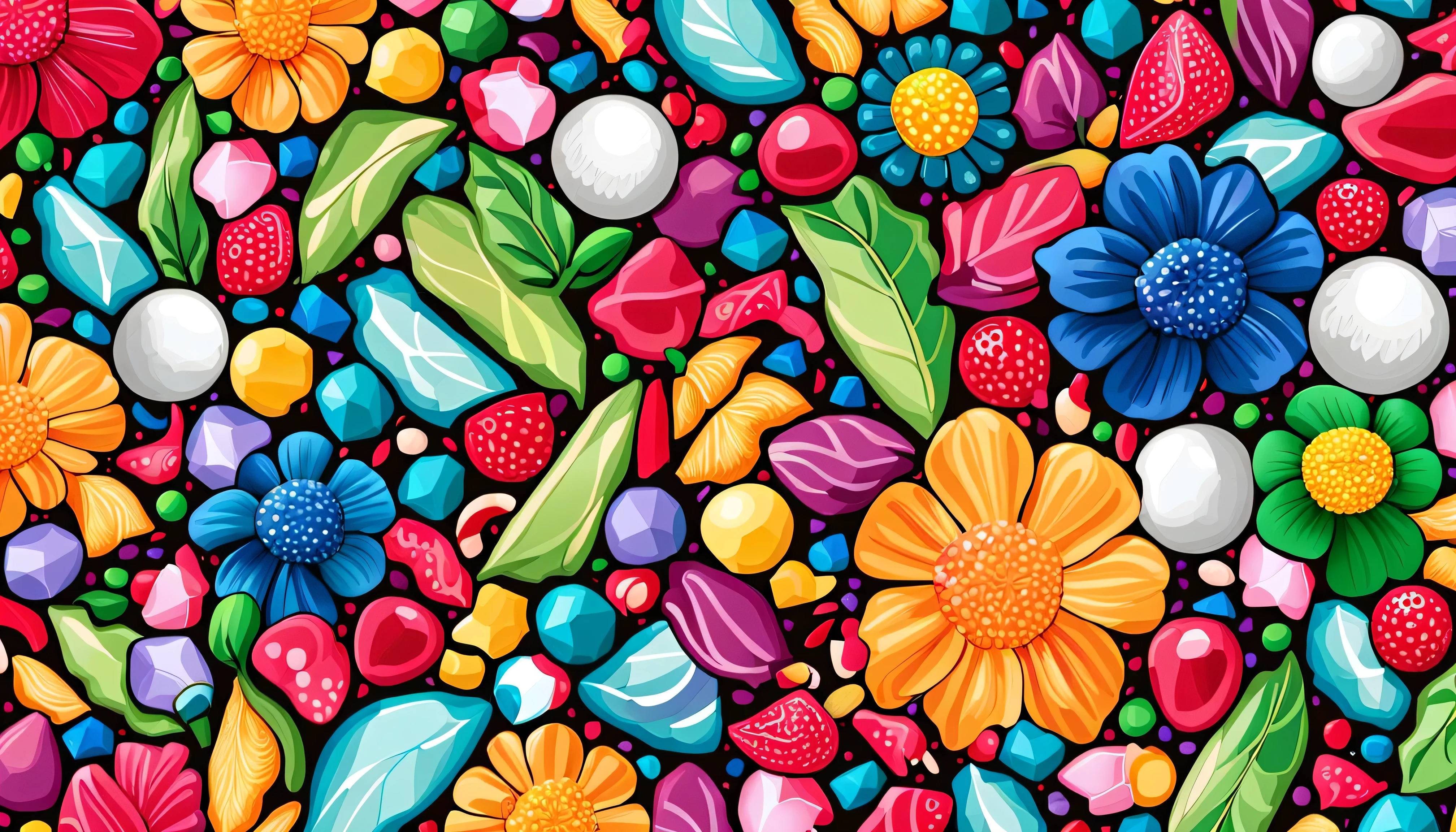 Marine ((colorful cherry blossom)) a million little ((candy)) exist ( dark blue background ) —ocean breeze, sun-bleached driftwood, and a hint of salty sea air. (( golden stars )) colorful berries, ((little stars)) , ((colorful butterfly)), ((green leafy plants)), (strawberry), Blue Rose, cherry || (embroidery) Seamless pattern, fruit, Butterfly, diamond, pearl, best quality, masterpiece, Ultra High Resolution , ( Photo Writing:1.4), surrealistic, like a dream , ((Abstract Art)), Vector arts, 樱flower, Tulip Fragrance, magnolia , liliesroses ((flower, diamond, pearl)) a close up of a candy pattern, candy wallpaper, ornate candy, candy pattern, candy explosion, candy! complicated, candy GEMS, colourful, Chinese style pattern, Vector wallpaper, candy renewal, and colorful cherry blossom flowers and plants, candy dream, Garden pattern, candy patterned skin, candy design, candy motives, boho candy vines, ( 8,000, original photo, best quality, masterpiece:1.2, sharp image , Vector)