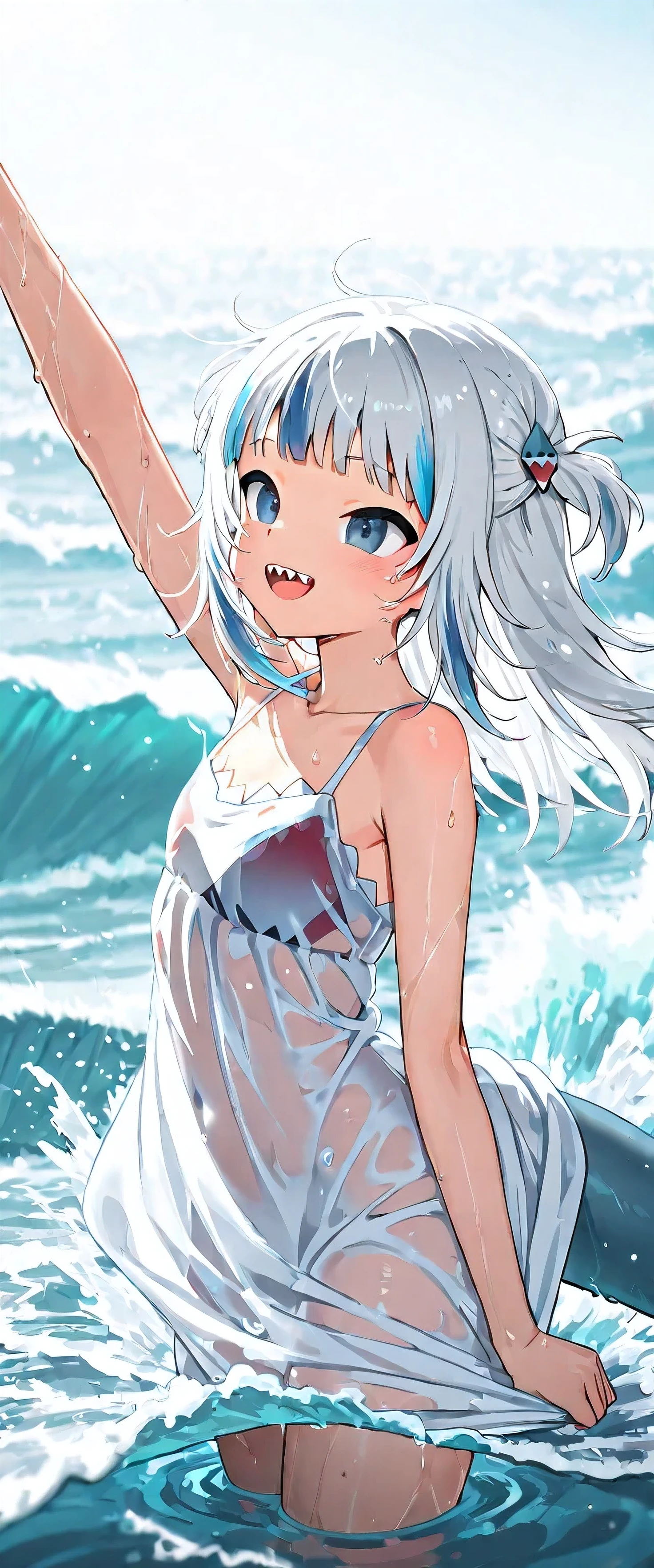 (((Top quality, 4k, 8k, high resolution, masterpiece: 1.2))), (super detailed), (realistic), (photorealistic), (photorealistic: 1.37), (HDR, UHD), (studio (lighting)), ultra-fine drawing, sharp focus, physically based rendering, highly detailed, professional, vibrant colors, perfect ditaile hand, highly detailed realistic eyes, anime, kawaii, qute, (((night, late night, dark, moonlight))), forest, deep forest, small lake,(((One Woman, one girl))), (((to enter a lake, to enter the water, to wad up to one's waist in water))),(((back turned, look back))), looking at viewer, Blonde, Long Hair, Elf Ears, (((Pure white camisole, translucent pure white camisole, see-through pure white camisole, long pure white camisole, lace pure white camisole, silk pure white camisole))), (((White tank top, Wet and transparent tank top, White running shorts, wet and see-through running shorts))), (((hair wet, Naked wet))), (((Long shot, Distant view))),
