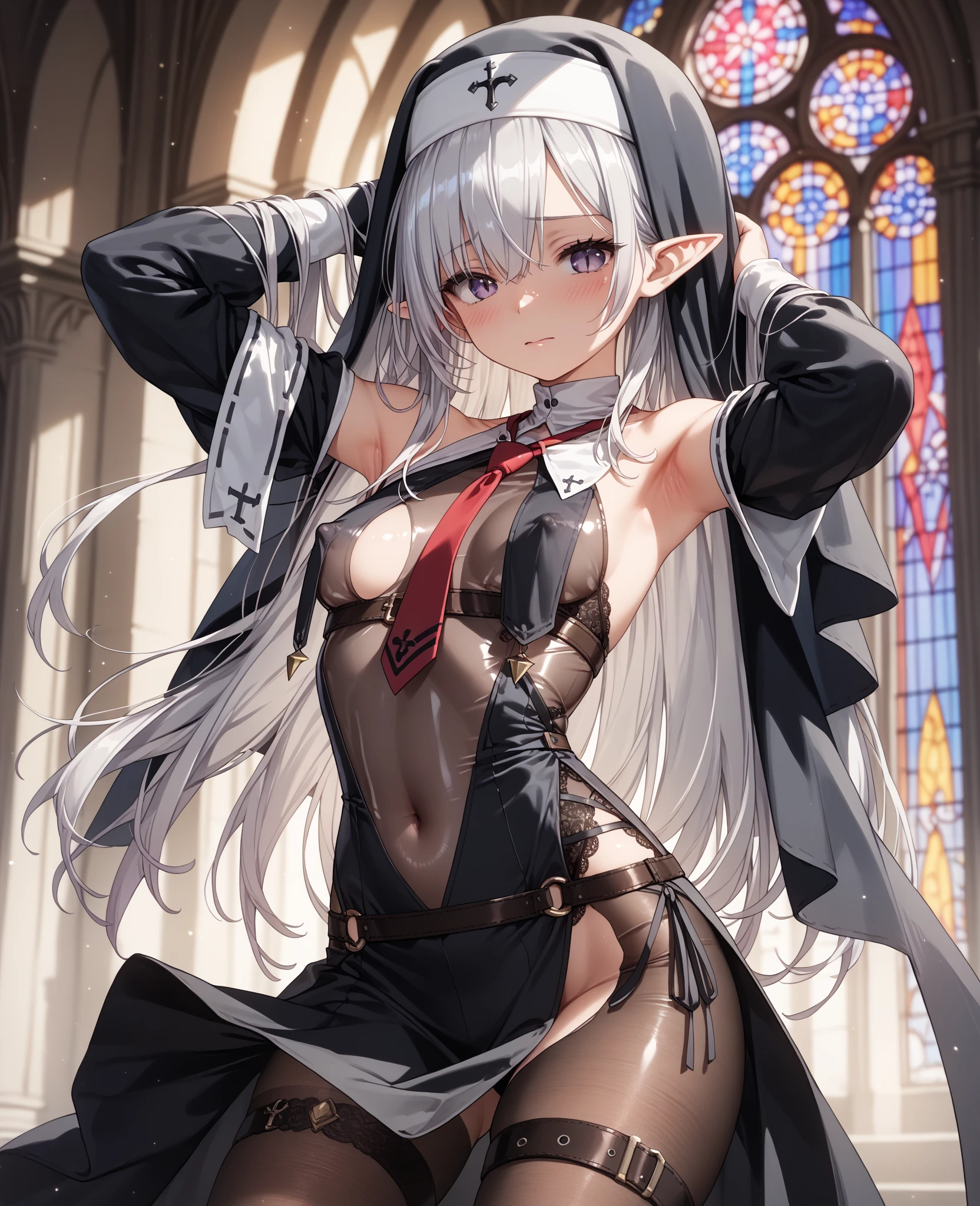 (masterpiece, best quality),  intricate details, 8k, artstation, wallpaper, official art, splash art, sharp focus,
1girl,   <lora:la+ darknesss:0.8> la+ darkness, black coat, black dress, white sleeves, sleeves past finger, sleeves past wrists, horns,
