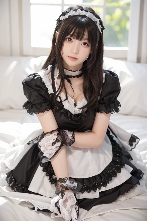 (masterpiece, best quality), brown eyes, (closed eyes:1.2), smile, face_focus, looking_at_viewer, 1girl, japanese model, mideum straight hair, bangs, (pale skin:1.1), large breasts, naive serious innocent girl, (young little princess girl:1.3), (gothic lolita dress:1.3), (paintings, mirrors, figurines, furniture, antiques, sculpture:1.1), BREAK fun feeling,cute feeling, (dynamic pose, dynamic angle:1.3), cute pose, (full body:1.4), (absurdres:1.3), (ultra detailed photograph:1.3), (detailed face hair skin:1.5), (photorealistic:1.5), (hyperrealistic photography:0.5), symmetric clear eyes, well-groomed face, best qualitydynamic_angle, depth of field
