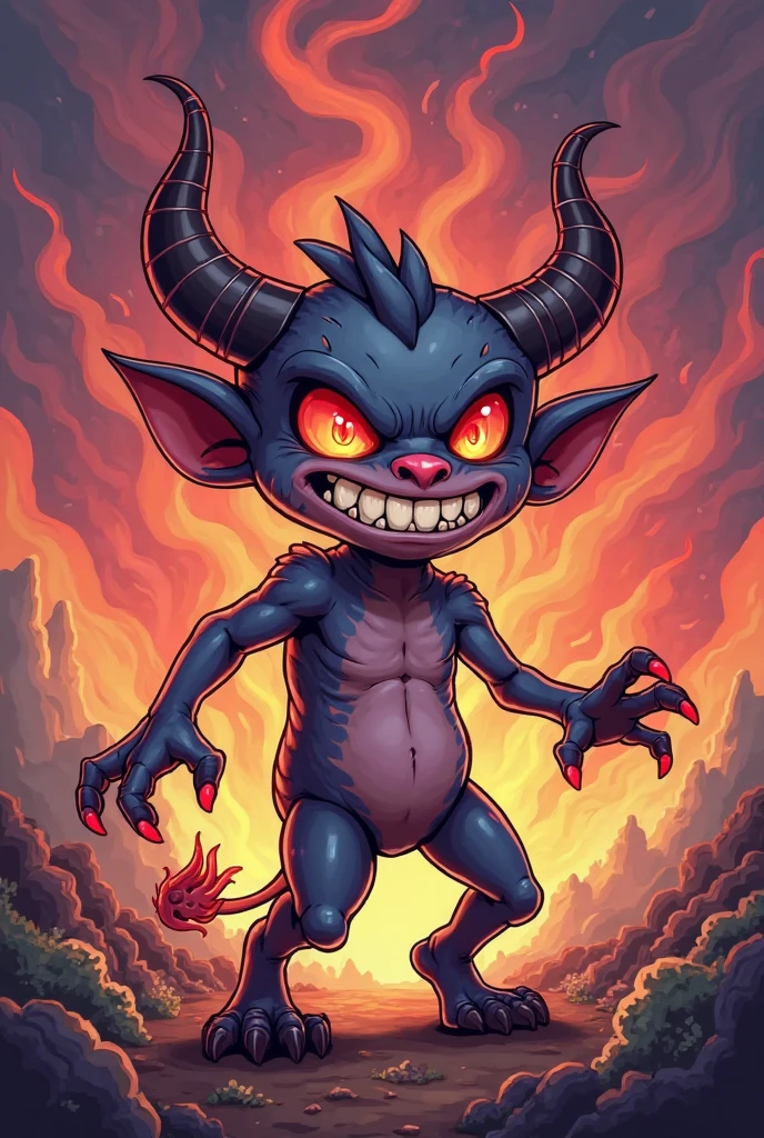 Create a cartoon Azazel for your Twich profile picture 