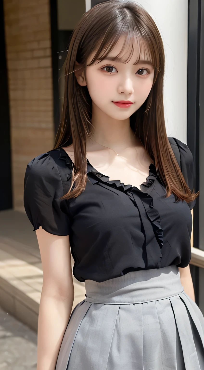 looking at viewer,high school girl,leaning forward,(random cute clothes),(random Lively pose),(Thin type),(large breasts),(random hairstyle),(Highest image quality, (8K), Ultra-realistic, Best Quality, High quality, High Definition, high quality texture, high detailing, Beautiful detailed, fine detailed, extremely details CG, Detailed texture, realistic representation of face, masterpiece, presence)