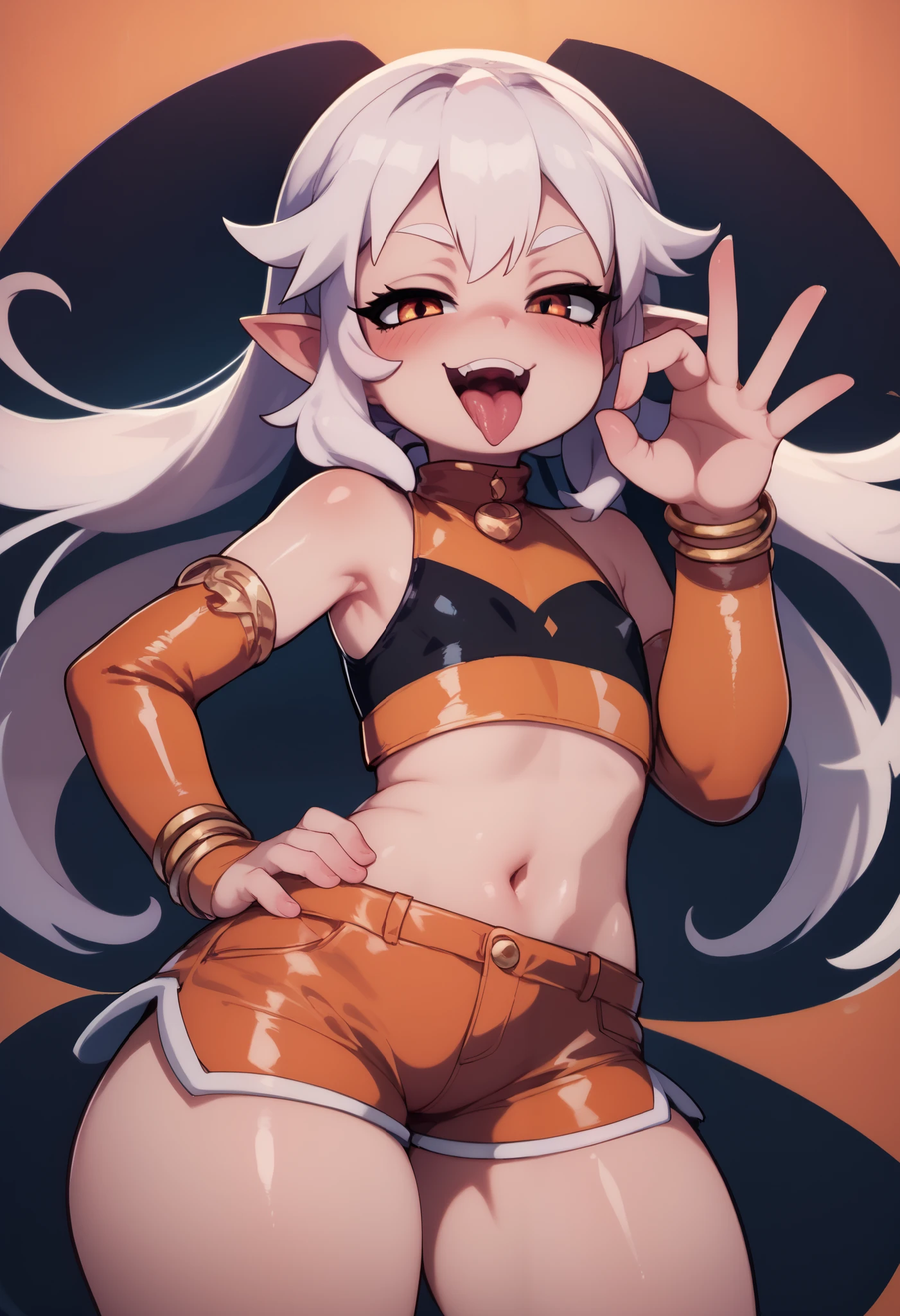 Right hand, stripped chest,, wheat skin, glowing skin, kung fu girl with dragon horns above her head, plump ass, masterpiece, mean eyes, arrogant eyes, mocking smile (Dragon Ball character), abs, leather skirt, V-neck, big boobs, beautiful thighs, thin waist, big hips, tight clothing, muscles, complex background, tight eyebrows, tight eyebrows, comics, bangs in the air, hair hanging over the chest, muscles, complex background, tight eyebrows, bangs in the air The hair on the chest, the face of the hero. woman, smoke, fabric, big ass