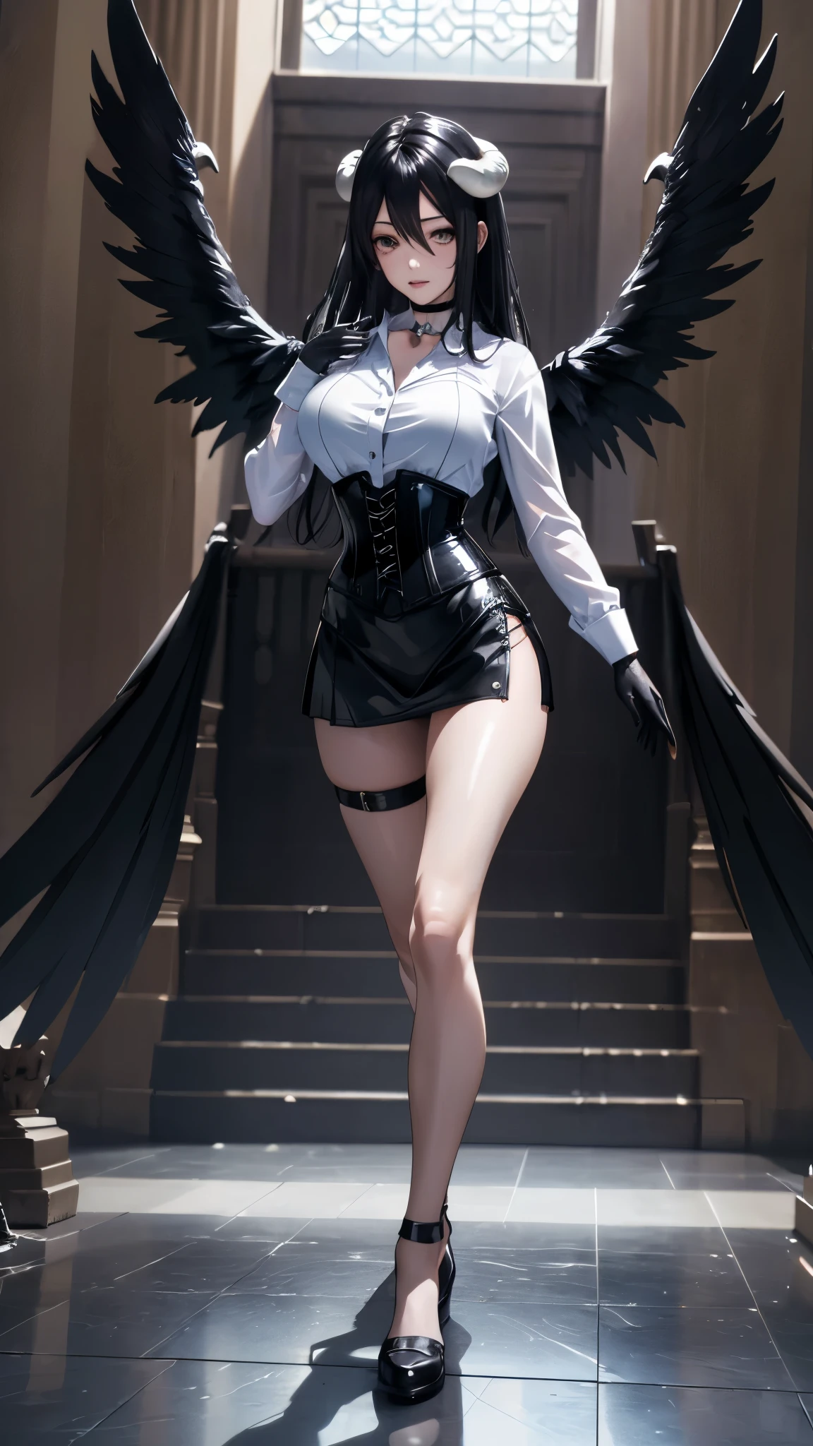Card captor Sakura, (8k, RAW photo, top quality, masterpiece: 1.2), super detail, super resolution, (realistic and realistic photo: 1.37), high detail RAW color photo, professional photo, very detailed and beautiful, very detailed, 8k wallpaper, amazing detail, huge file size, official art, highly detailed CG Unity 8k wallpaper, full body portrait, very detailed beautiful girl, highly detailed face, very detailed eyes, very detailed skin, very detailed fingers, very detailed nose, very detailed mouth, very detailed arms, very detailed legs, very detailed hands, very detailed feet, very neat facial features, perfect anatomy, very detailed background, very detailed clothes, A girl's back with large angel-wings spreading left and right, dwarf face, very short blonde hair, beautiful big green eyes, a shiny jeweled shiver tiara on the head, white gloves on the hands, shiny jeweled white high heels, shiny silver collar with a large single green jewel, the girl is flying and dancing in the crystal sky cathedral, crystal magic cards are dancing in the air, god rays, a cute slender little girl in a beautiful and sexy costume like a fairy, (naked: 2.0), (see through silhouette: 2.0), (see-through silky transparent one-piece mini-dress with floral fully lace skirt: 1.5), (see-through silky white slingshot underwear: 1.5), seductive smile, eyes seducing a man, pose seducing a man, best anime grade schoolgirl, white fishnet pantyhose, absolute territory, ((up skirt)), ((down blouse)), exposed cleavage, panty peek, (cameltoe: 2.0), (crotch crack-shape: 2.0), (tattoo color is silver: 3.0), (crotch tattoo: 2.0), (spread legs: 0.2), slender toddler body, ((pov, single photo, only 1girl in the photo)), looking at viewer, full body, (from below: 1.2),