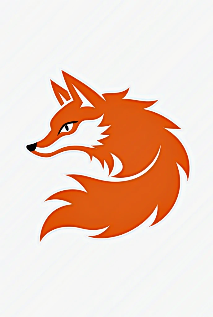 (4 divisions), Different fox tail logos attached to the letter O,  Color orange and white , without gradients