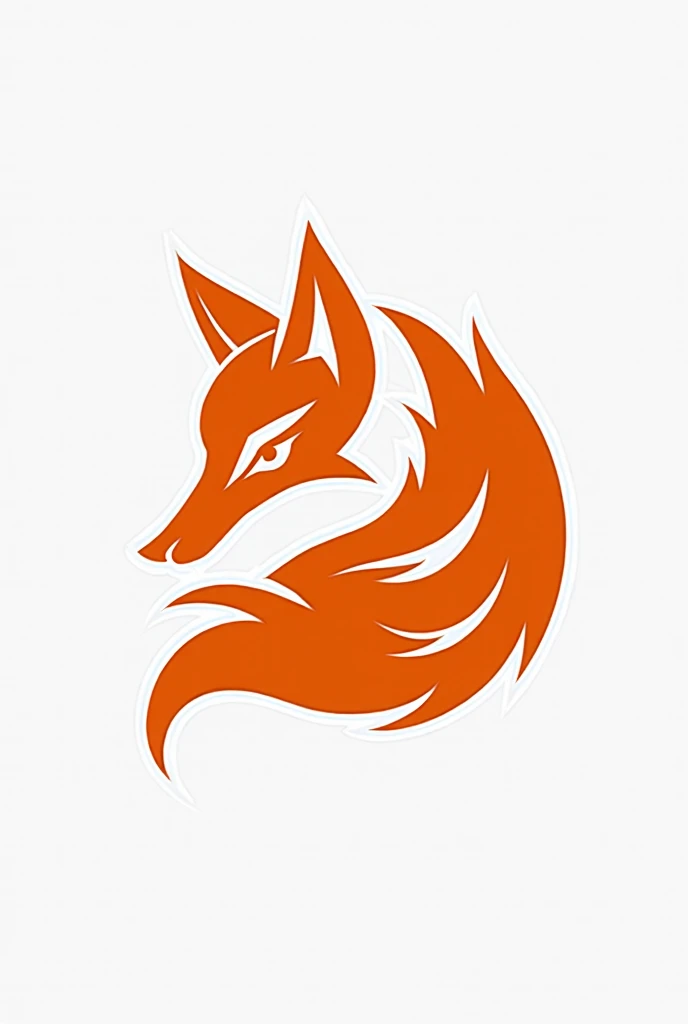 (4 divisions), Different fox tail logos attached to the letter O,  Color orange and white , without gradients