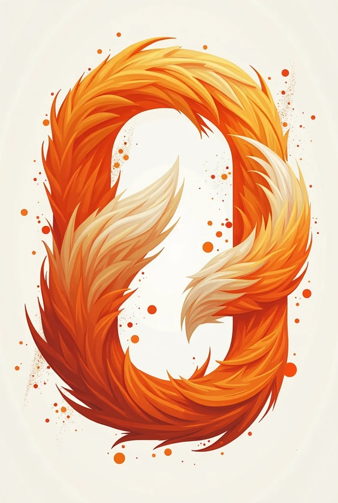 (4 divisions), Different fox tail logos attached to the letter O,  Color orange and white , without gradients