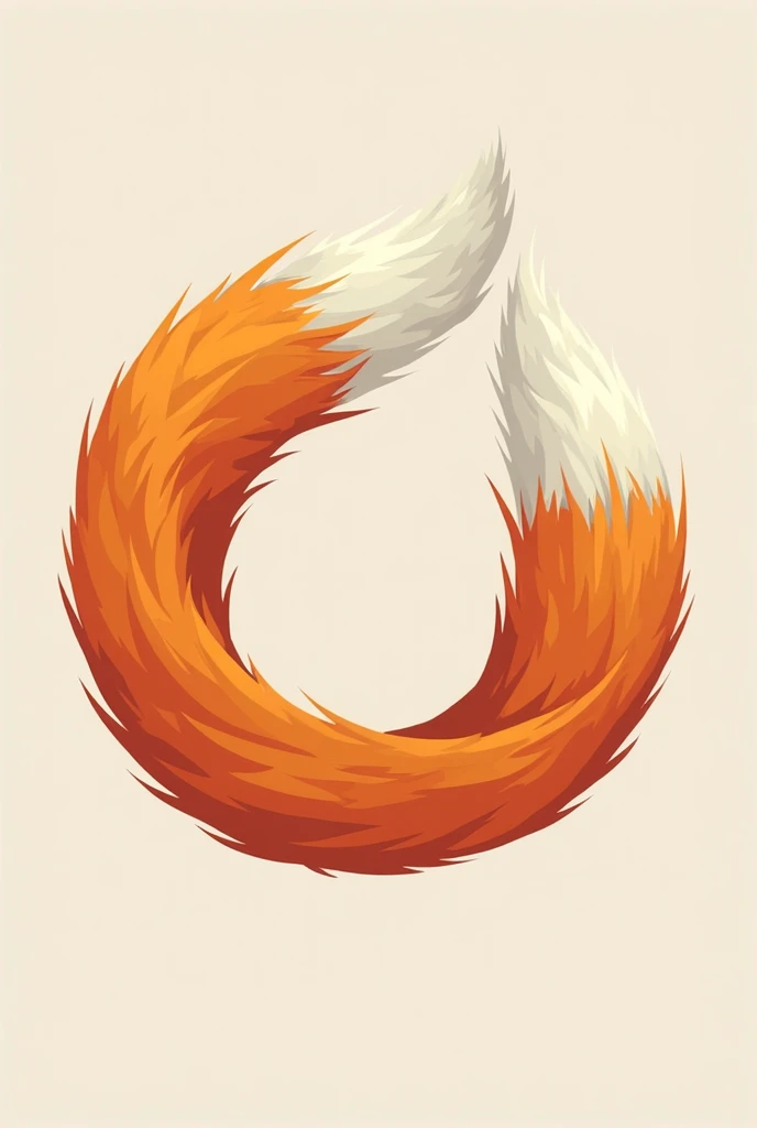(4 divisions), Different fox tail logos attached to the letter O,  Color orange and white , without gradients