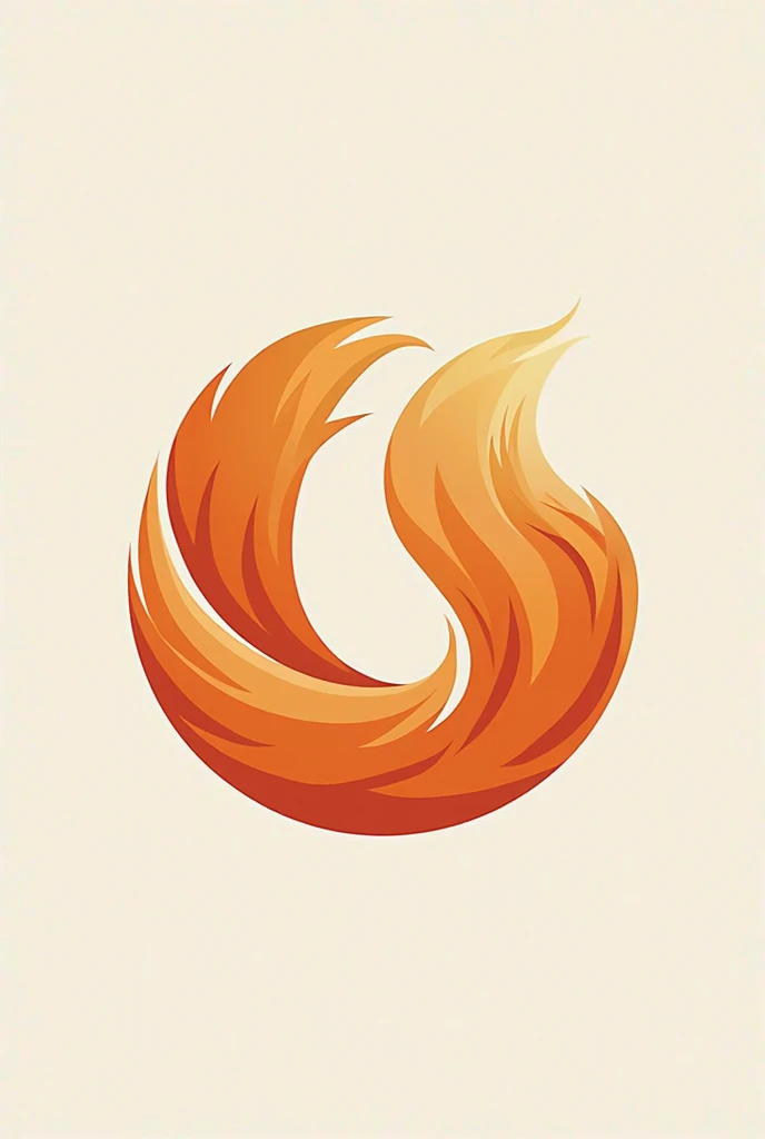 (4 divisions), Different fox tail logos attached to the letter O,  Color orange and white , without gradients