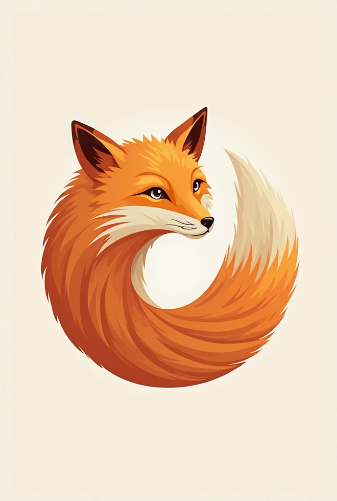 (4 divisions), Different fox tail logos attached to the letter O,  Color orange and white , without gradients