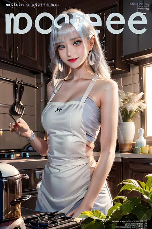 (masterpiece, Highest quality:1.3)
Lightning FF13, 1 girl, alone, Long Hair, Pink Hair、Completely naked、All Nude、kitchen、Naked Apron、Cook、Backwards、Butt Exposed、smile、Holding a knife