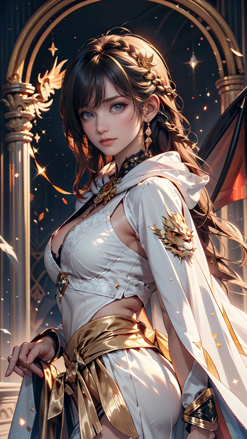 Portraiture, Long Hair, Gray Hair, Golden Eyes,  One girl, head, face, Magical girl, Absurd, masterpiece, Highest quality, Magical girl costume, ((Magical girl)), short hair, Devastation, Remains, Dynamic pose, Apocalypse, Spell casting, Style-Glass, Full Body Shot