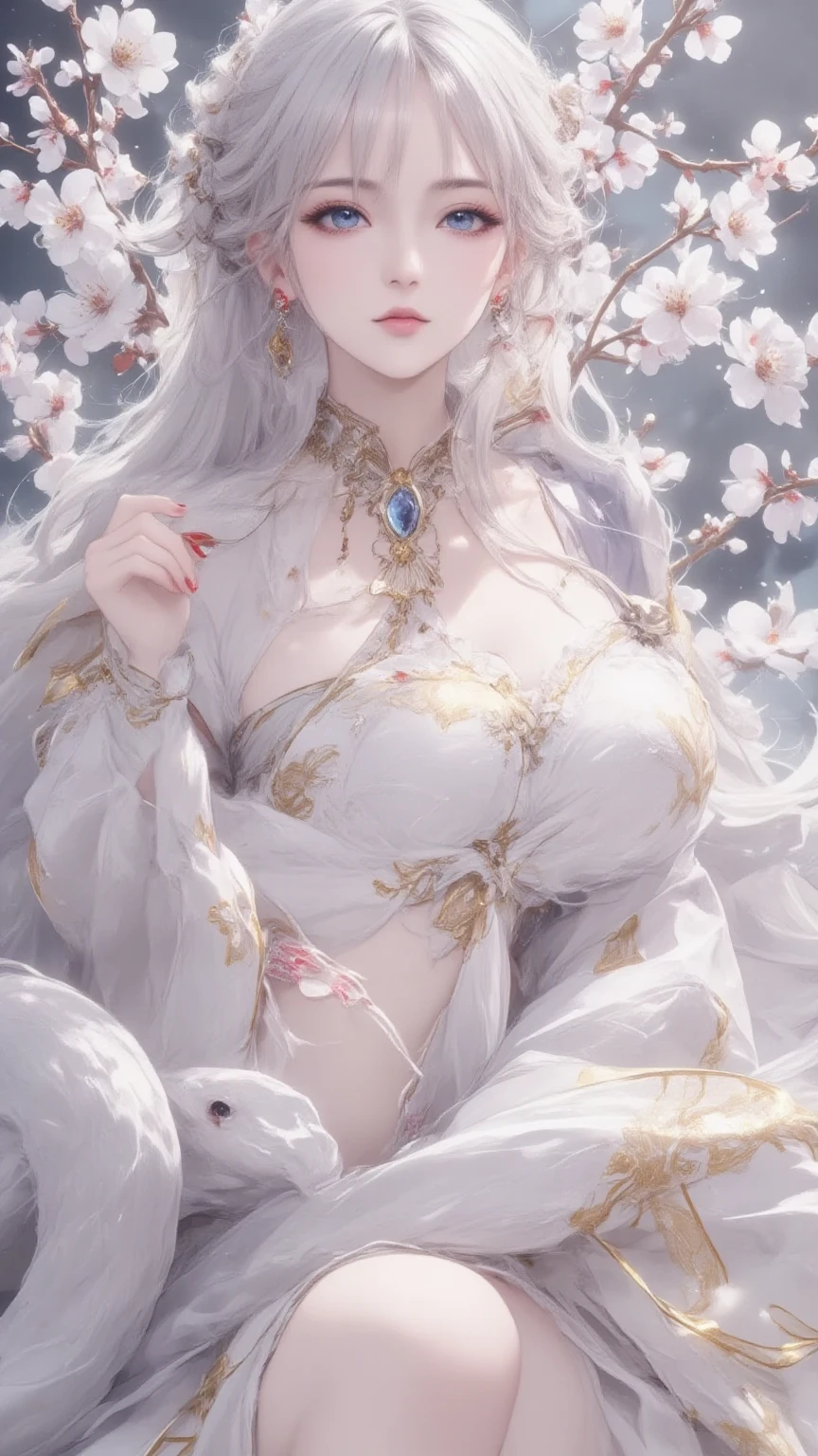 (Avalokiteshvara), Pudu sentient beings, Incarnation of sorrow, Buddhist deity, 1 mature woman, (pregnant mother), Nankai dojo, white silk robe, white socks, white ribbon, white veil, pale face, pitch-black long hair, black pupils, cross-legged meditation, ((super huge breasts)), mother, ((simple style, white lotus background)), Buddhist disciple, saving suffering, great compassion, Pudu sentient beings, extremely solemn, listening to the faithful in the temple, golden pupils, fair skin, meditating cross-legged, without desire and desire,Shaping the holy atmosphere, coiling dragon bun, boundless mana, ancient Chinese aristocracy, beautiful legs, gorgeous ancient Buddhist decoration, (a large number of exquisite white lotus ornaments), perfect flesh full of texture, , scorching rendering effect, jaw-dropping, captivating visual enjoyment, ((best quality)), ((masterpiece)), maximum definition, multi-layered texture, super detailed, illustration, (super detailed face), (perfect face), clear texture, fine texture, Ultra HD detail display, Excellent image performance, High-quality illustrations, perfectly fitting and harmonious tones, deep lines, precise brush strokes, with a strong sense of three-dimensionality and delicate wear, wonderful color matching, intricate details