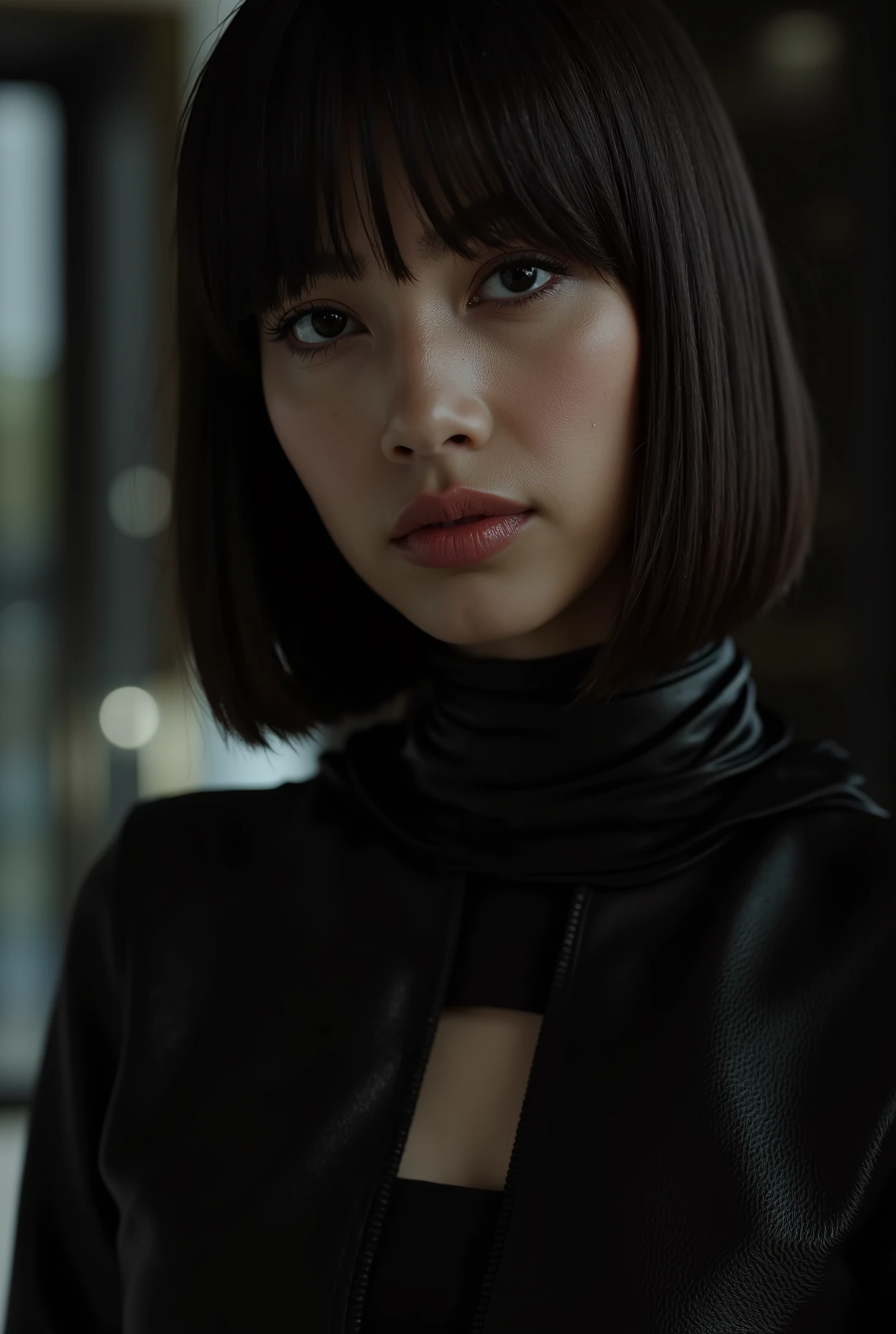 beautiful woman (Luc14n3Buch4n4n:.99), beautiful hair, (( Short sleek black bob hairstyle :1.2)) ((portrait)), (closeup:1.2), ((from the waist up)), (( A world where everything is upside down and the sky is on the ground, Balance, tungsten :1.2)) , natural skin texture, ((long sleeve top:1.4)), 24mm, 4k textures, soft cinematic light, adobe lightroom, photolab, hdr, intricate, elegant, highly detailed, sharp focus, ((((cinematic look)))), soothing tones, insane details, intricate details, hyperdetailed, low contrast, soft cinematic light, exposure blend, hdr, faded, now, ("I've got a bad feeling about this.":1.1)