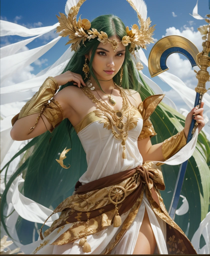 A captivating image of a woman, standing boldly before a grand ship, with the sun casting elongated shadows on the tranquil seascape. By the renowned artist Kamagurka, this enchanting masterpiece can be found on Tumblr. The woman, adorned in teal clothes inspired by the League of Legends champion Kano, exudes an aura of professional cosplay. Her outfit, a blend of sea-green and white, flows gracefully around her form, hinting at her role as a commander. Her posture is confident and regal, her expression determined, as she surveys the vast expanse of water before her. The painting, with its rich brush