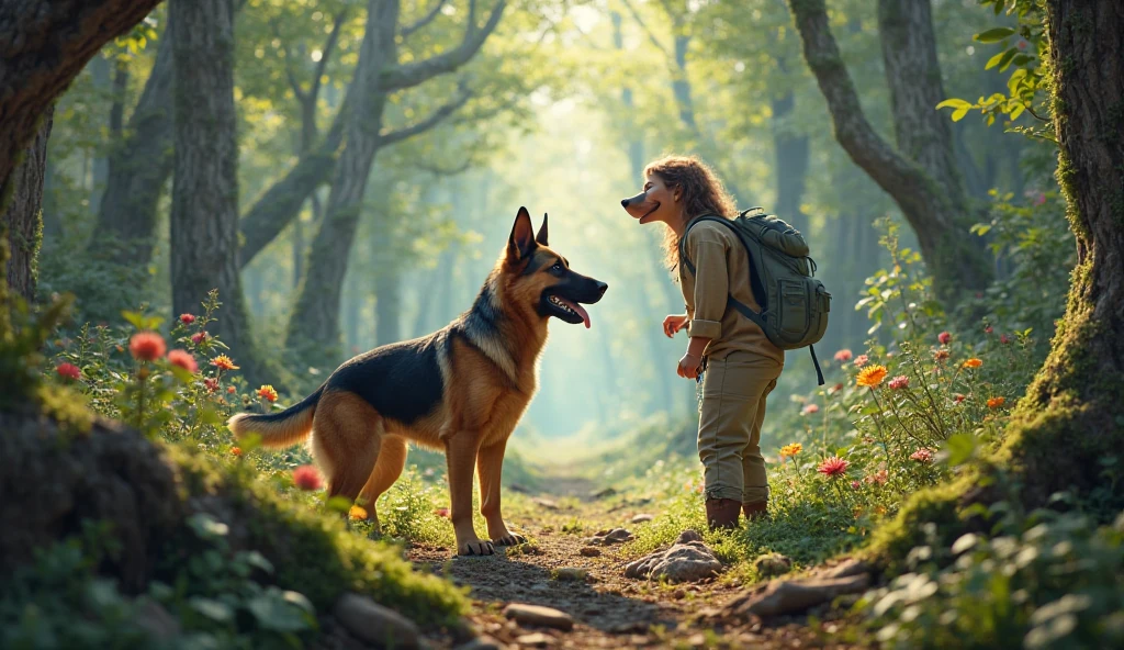 The adventures of the dog Spock in the forest