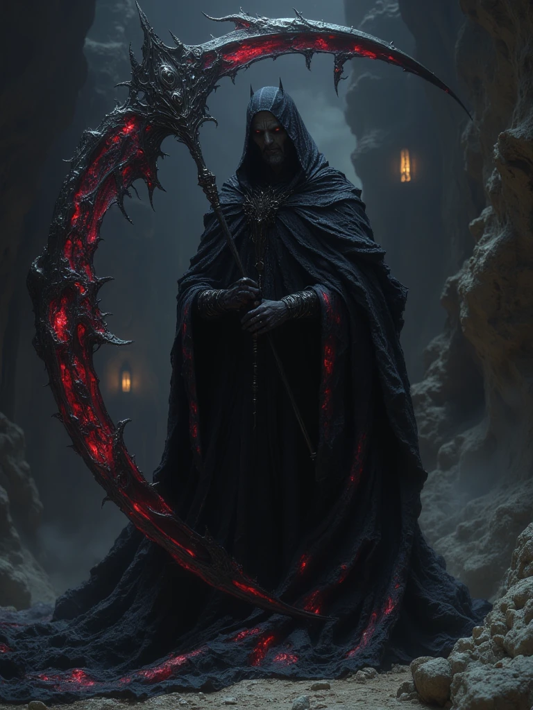 (extremely detailed 8k wallpaper),a medium shot photo of a fearful necromancer, Intricate, High Detail, dramatic