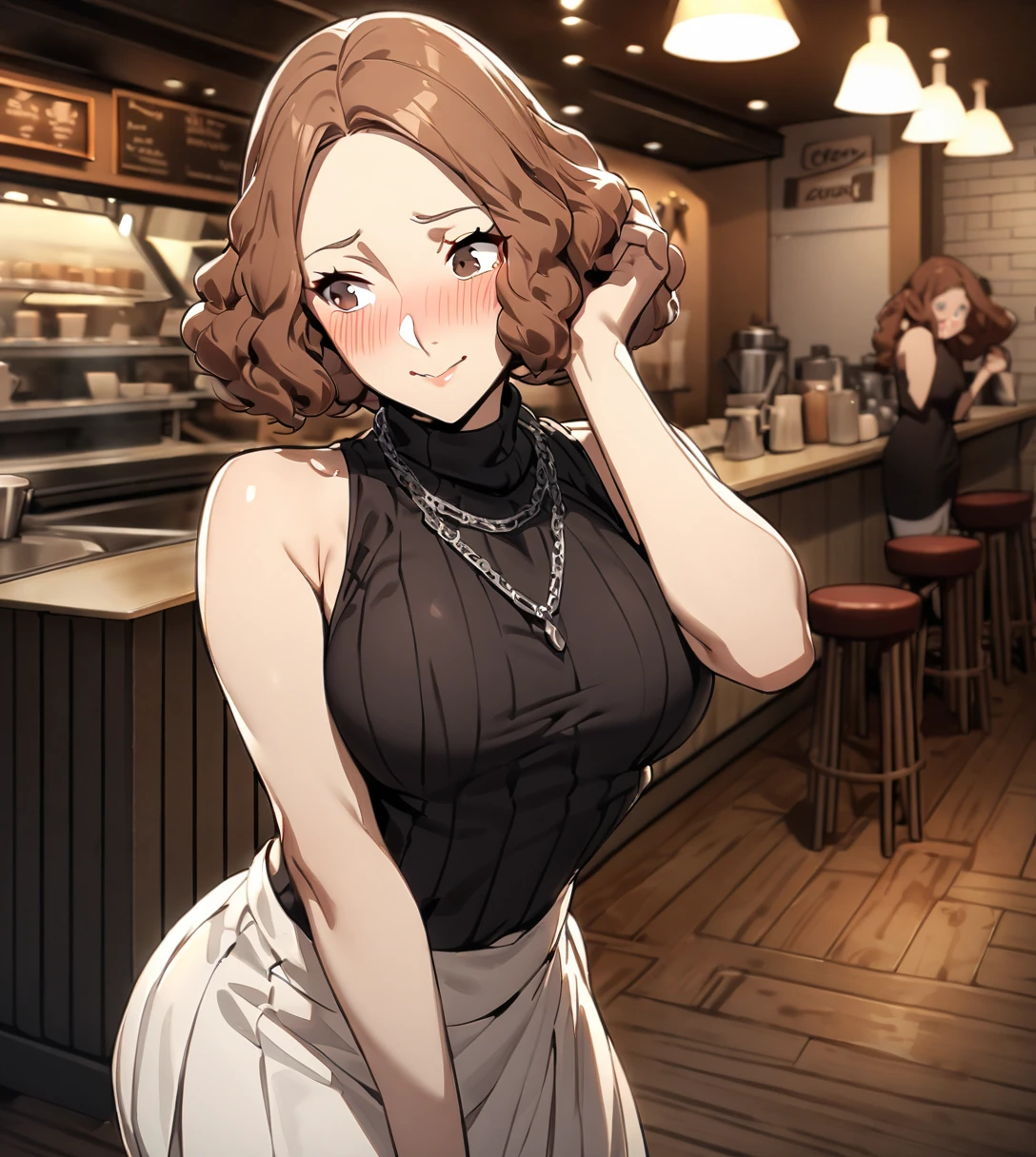 (tight focus:1.2, from below),(from side:0.9), ((cute Face)), (Close-Up:0.6), ((holding a icecream)),(Military uniform magazine cover:1.4), highest quality、(real、photorealistic:1.5),(ultra high resolution, 8K RAW photo, clear focus), best qualtiy, natural lighting, field depth, (Bright pupils, detailed beautiful eyes, high detailed face), Red lip, sexy posing, seductive weak smiling, Looking at Viewer, Cinematic lighting, Perfect, softlight, High resolution skin:1.2, Realistic skin texture, body tired from sports、26 years old mature woman、a small face、beautiful-makeup、Makeup light、Shortcut Hair、dark brown hair、Bust A Cup, Amazing Cleavage:1.2, thin waist, big ass, Raised sexy, big breast: 1.2 posed cleavage:1.2、off shoulders、black Sportsbra、legginullnude,famous cafe background in italian,looking at viewer,